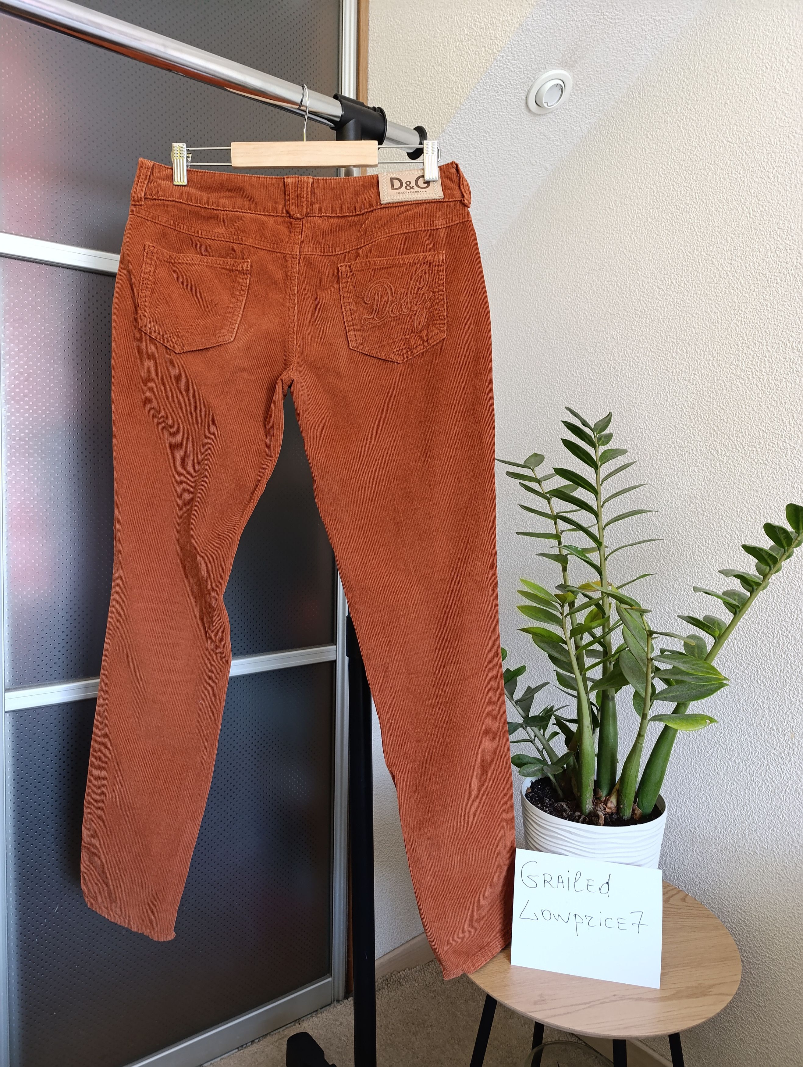 Dolce & Gabbana × Vintage DOLCE GABBANA WONDER WOMEN'S LEGGINGS JEANS CORDUROY Size 30" / US 8 / IT 44 - 4 Thumbnail