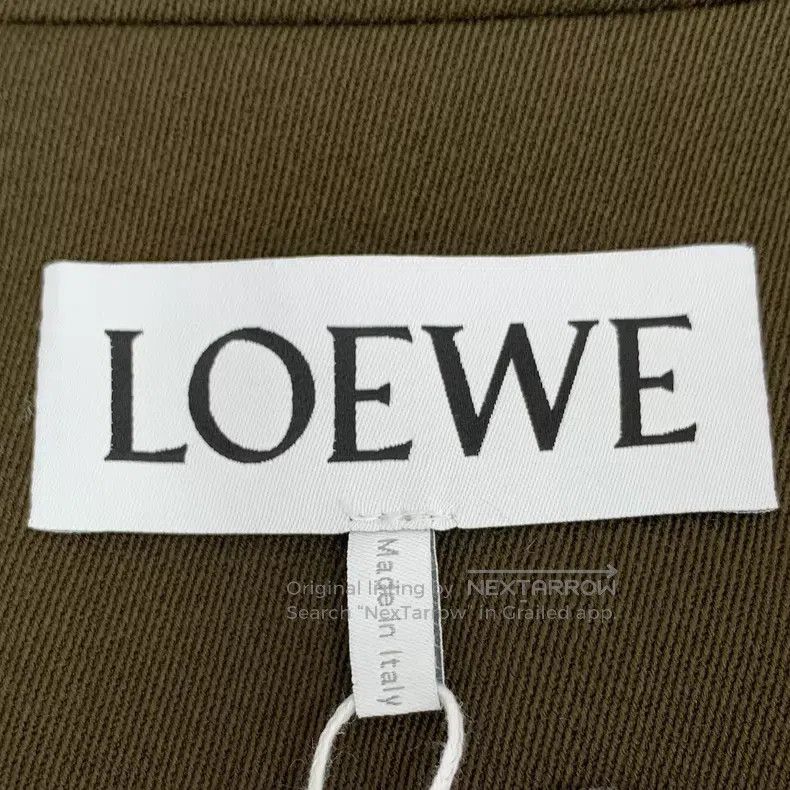 Loewe Loewe Green Wool Hooded Drawstring Notched Collar Single-B Size M / US 6-8 / IT 42-44 - 5 Thumbnail