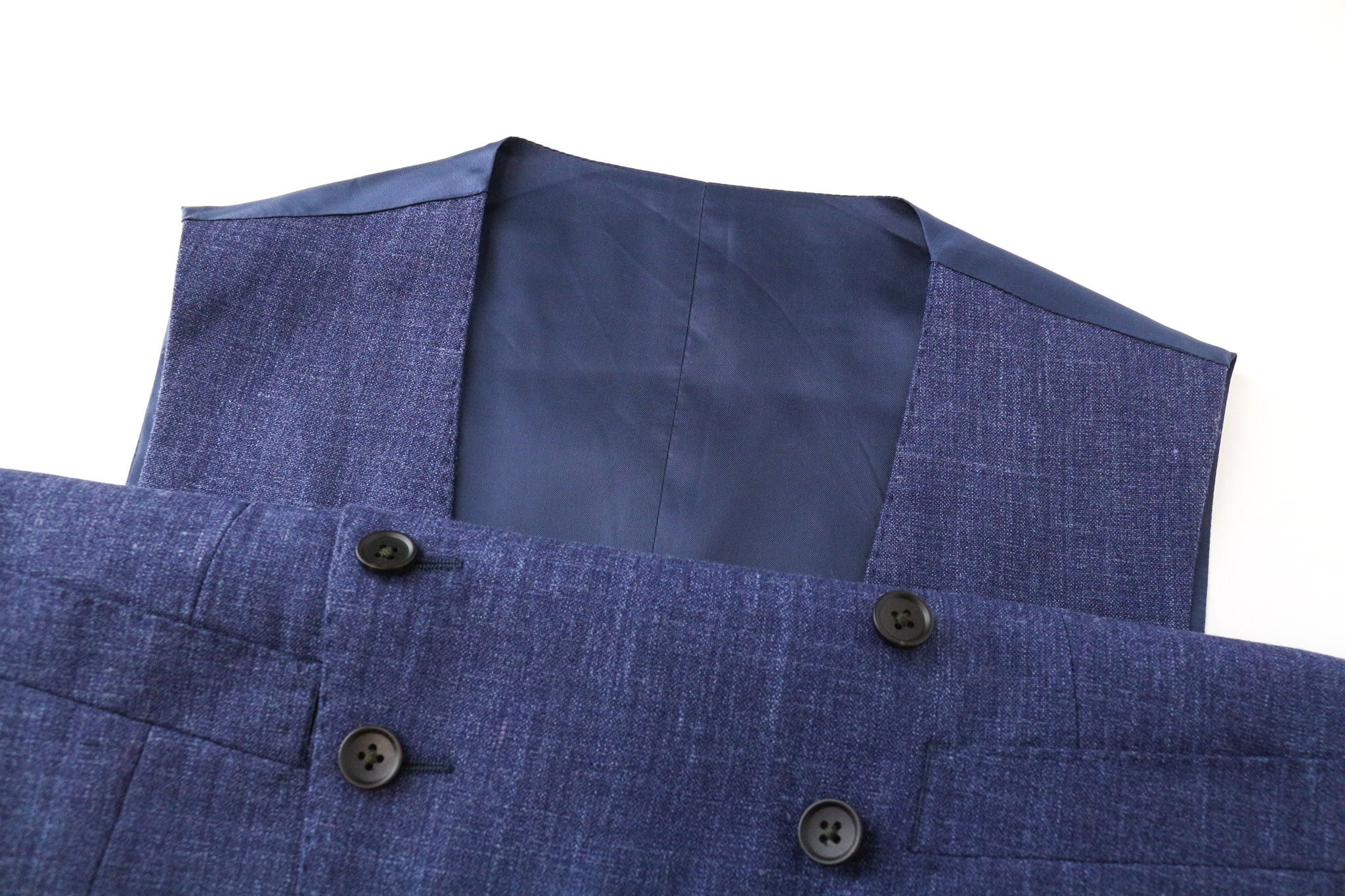 Suitsupply LA SPALLA UK32R Blue Wool Silk Linen Melange Blazer 75644 Size 34S - 16 Thumbnail