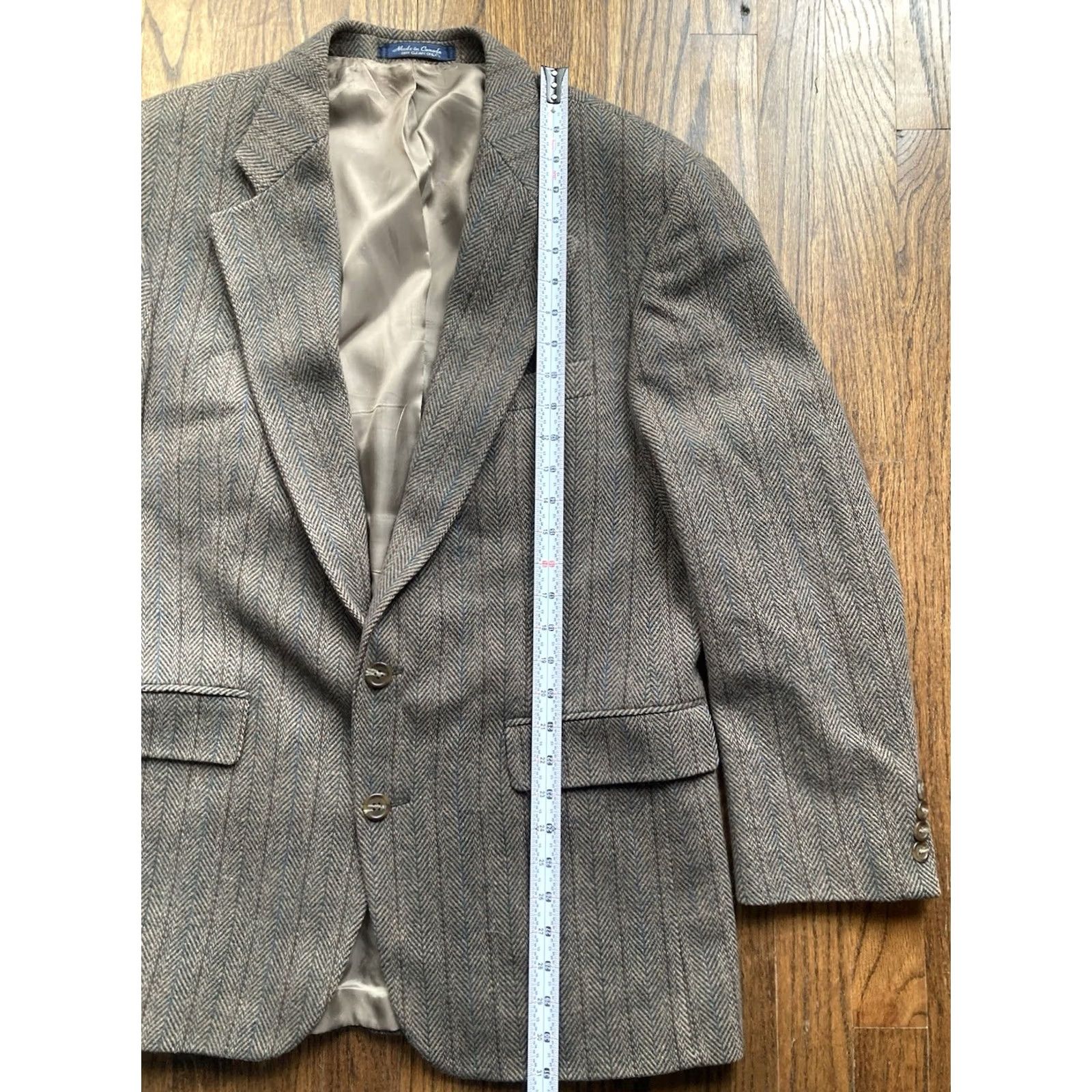 Polo Ralph Lauren VINTAGE Polo Ralph Lauren Blazer Jacket Mens 41R Wool Tweed Brown Herringbone University Classic Size US L / EU 52-54 / 3 - 7 Thumbnail