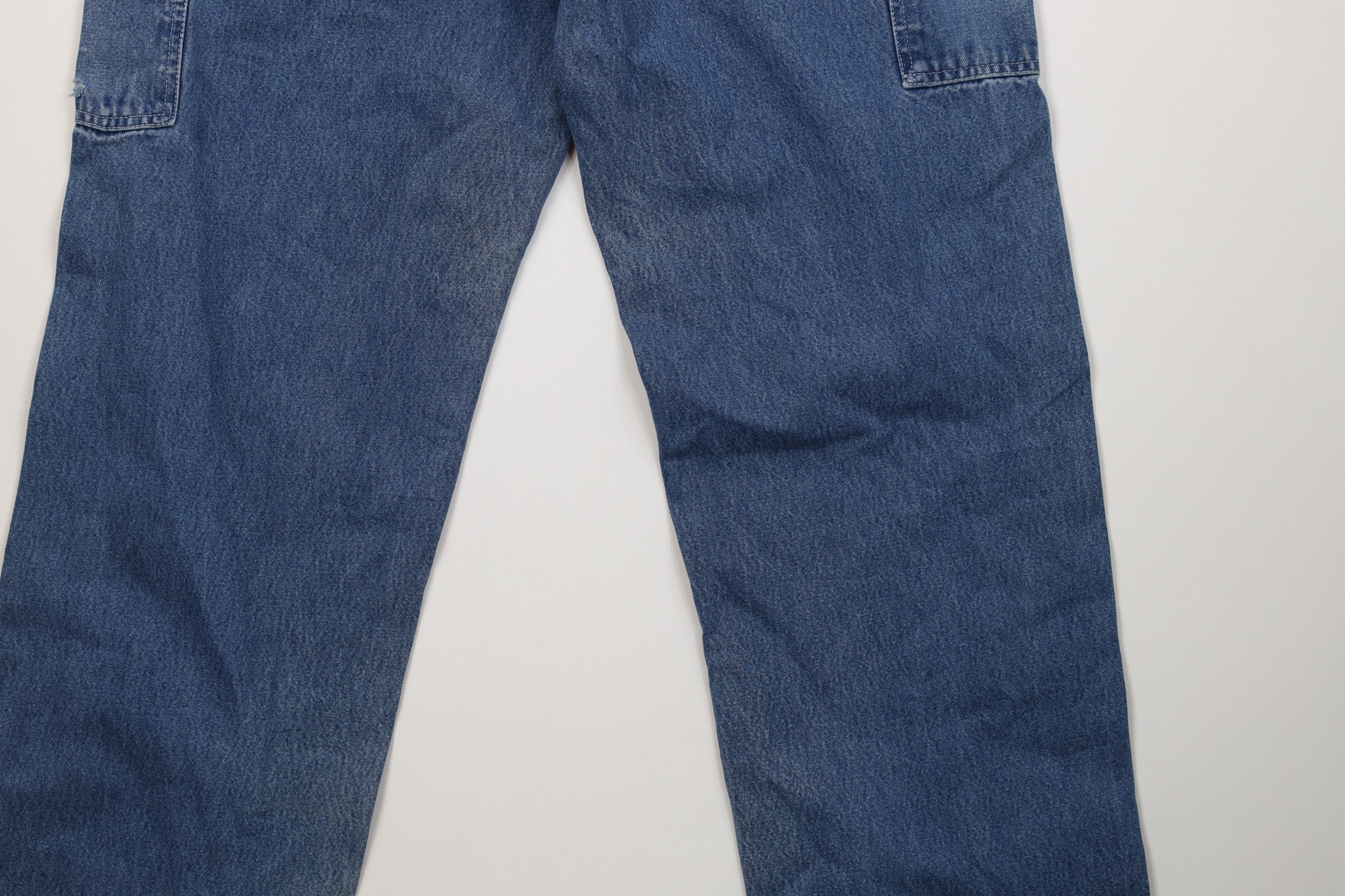 Carhartt Vintage Y2K Carhartt Wide Leg Dungaree Denim Jeans Blue Size US 36 / EU 52 - 15 Thumbnail