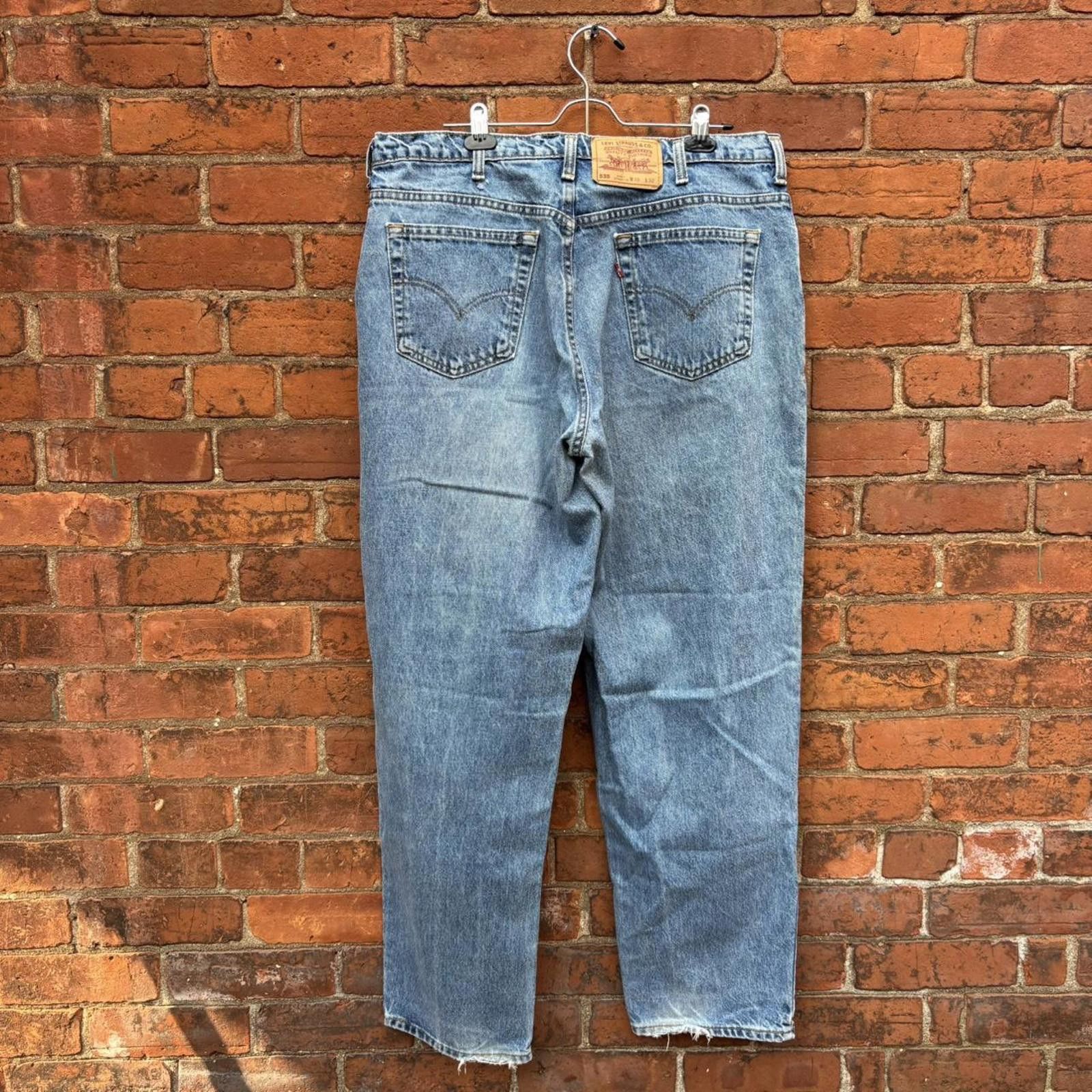 Levi's vintage Levi's 535 light washed euro fit jeans 90s 36x32 Size US 36 / EU 52 - 4 Thumbnail