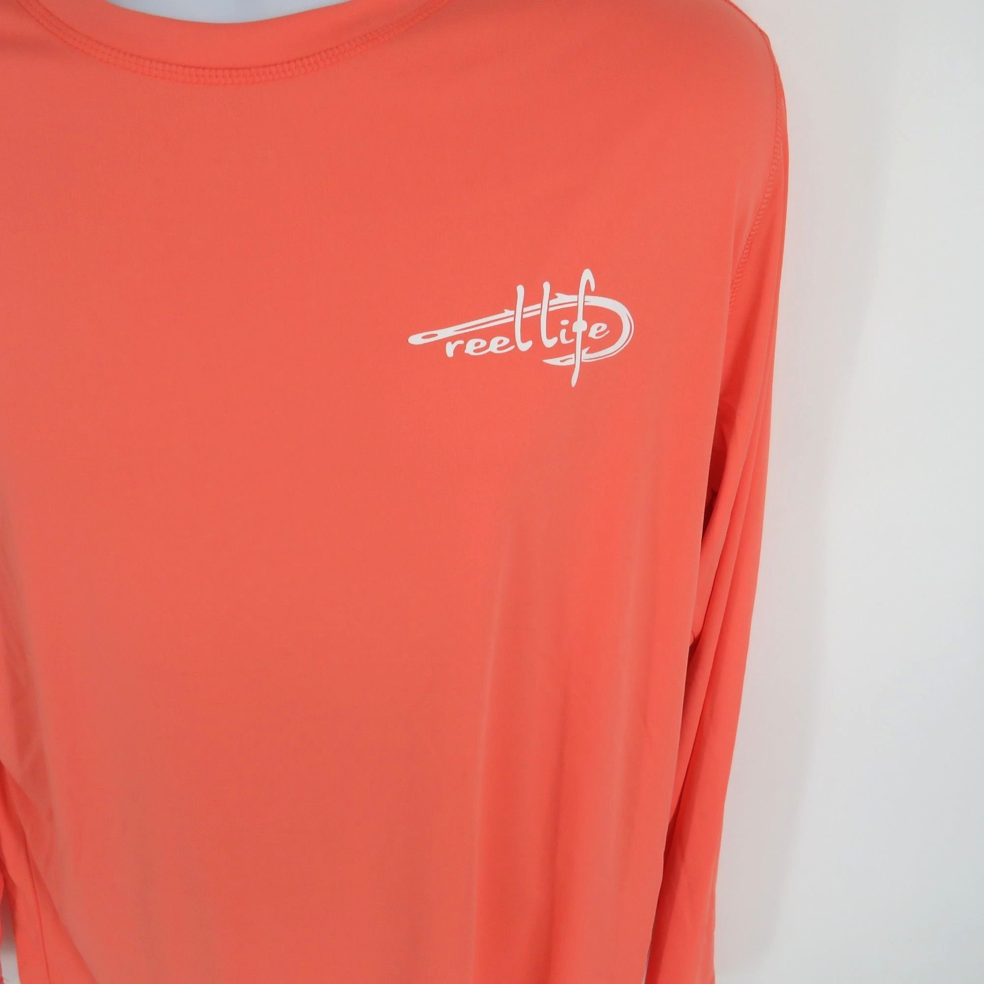 Other Reel Life Mens Medium Coral Long Sleeve UPF 50+ Shirt Lightw Size US M / EU 48-50 / 2 - 6 Thumbnail
