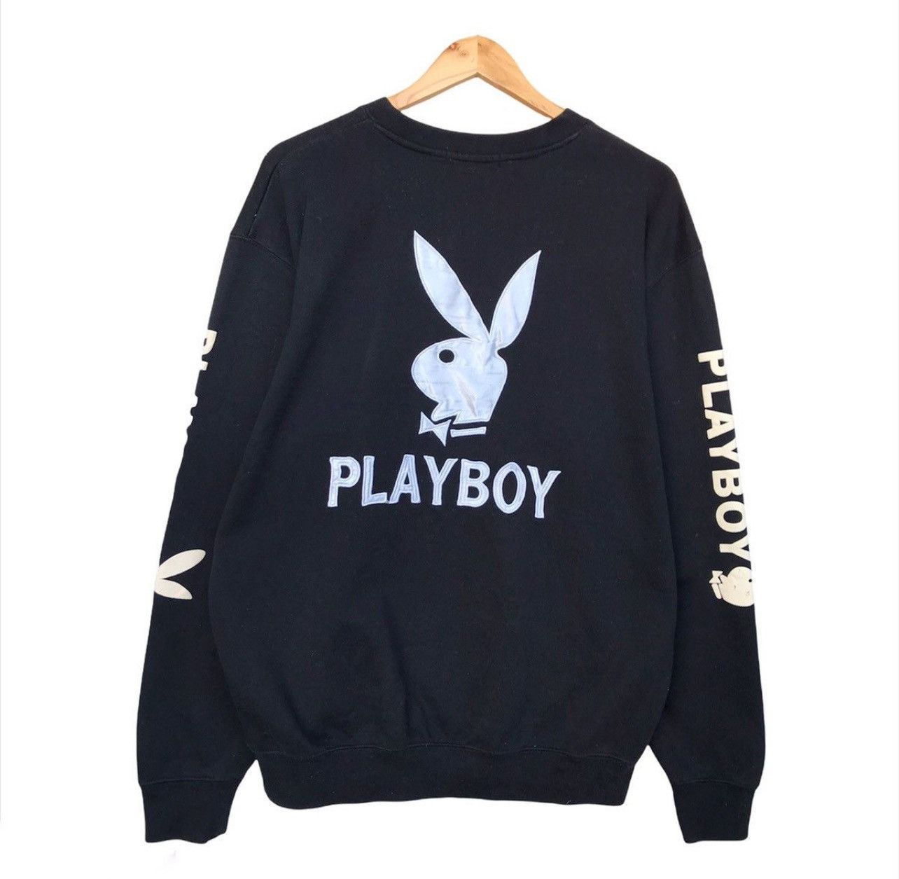 Playboy × Vintage Playboy Big Embroidered Logo Playboy Pullover Sweatshirt Size US L / EU 52-54 / 3 - 1 Thumbnail