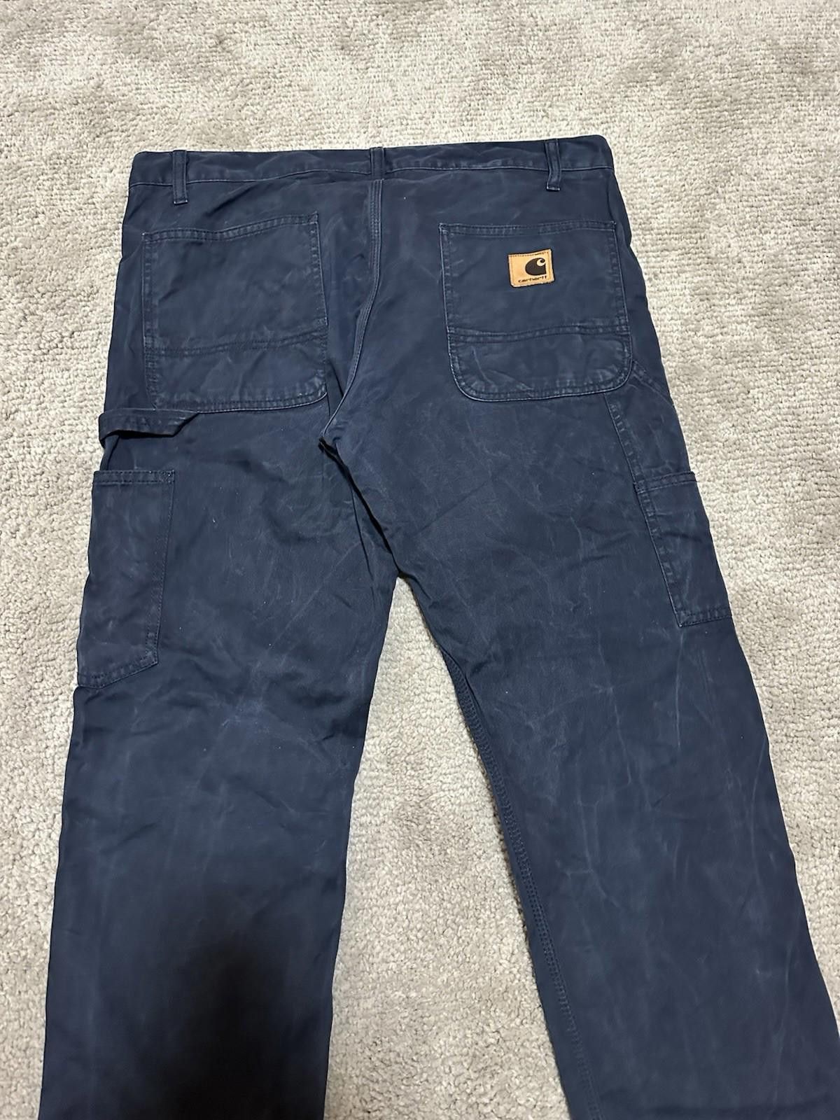 Carhartt Vintage Carhartt Navy Pants Lincoln single knee pant 36/32 Size US 36 / EU 52 - 3 Thumbnail