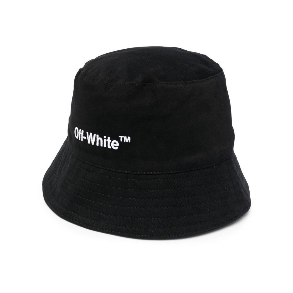 Off-White o1rshd DUP Size: OS / Helvetica Bucket Hat in Black Size ONE SIZE - 1 Thumbnail