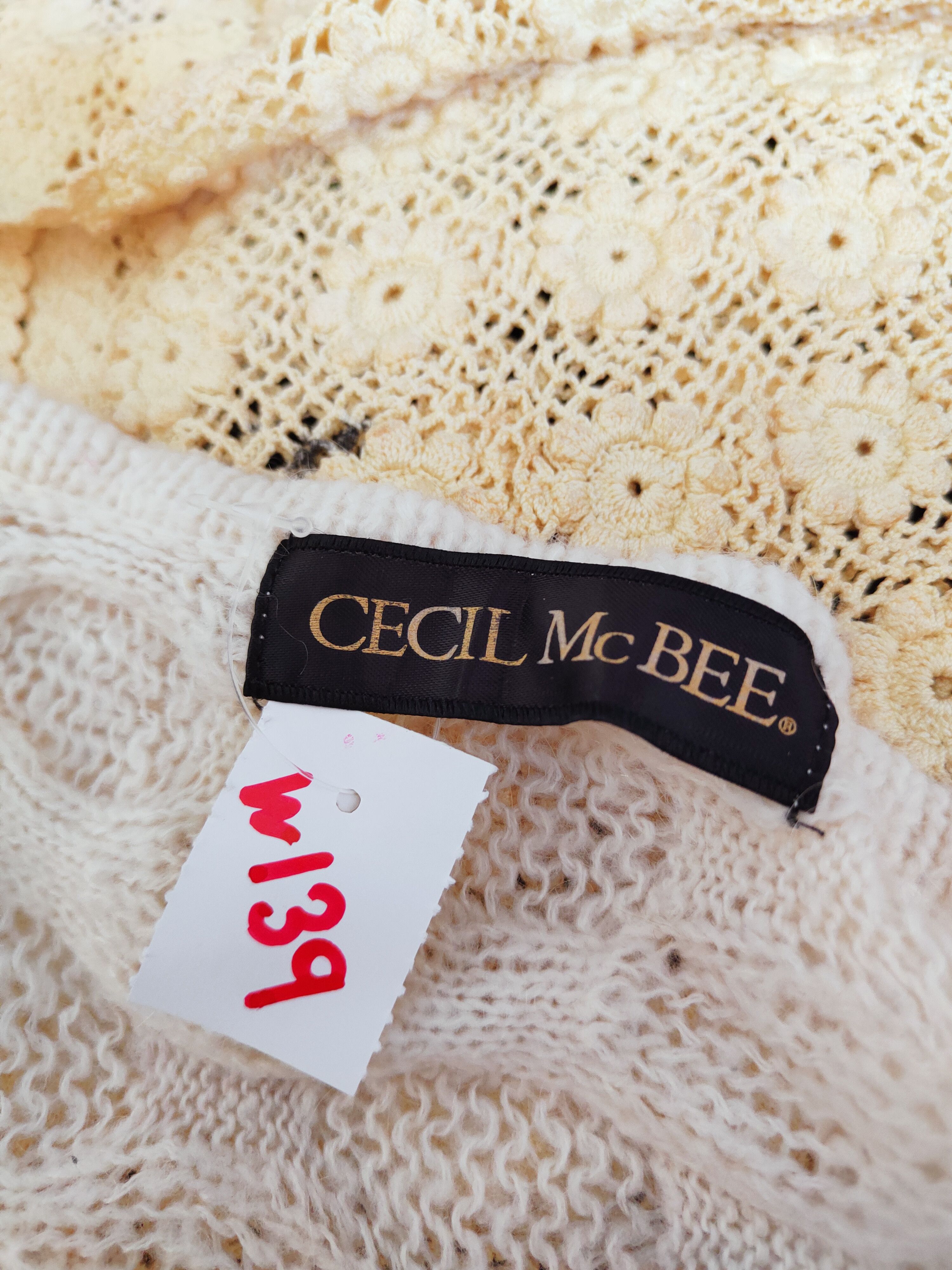 Designer × Homespun Knitwear × Japanese Brand Cecil McBee Cream Knitwear Sweatshirts #W139 Size M / US 6-8 / IT 42-44 - 11 Thumbnail