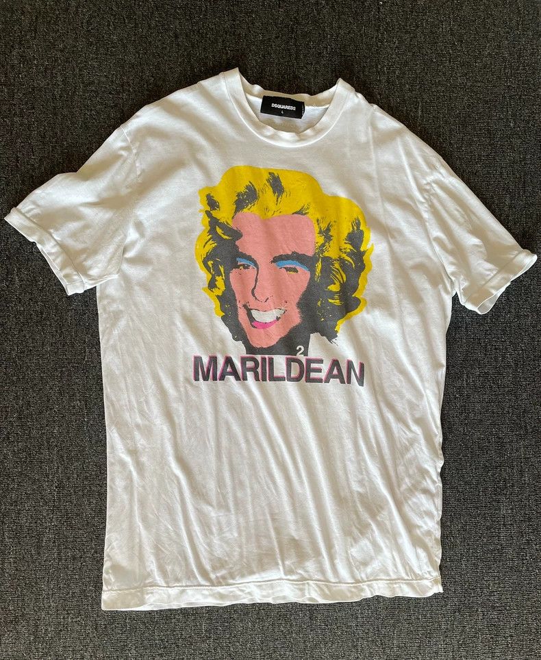 Dsquared2 DSquared2 Marilyn Monroe Logo White T-shirt-yf Size US L / EU 52-54 / 3 - 1 Thumbnail