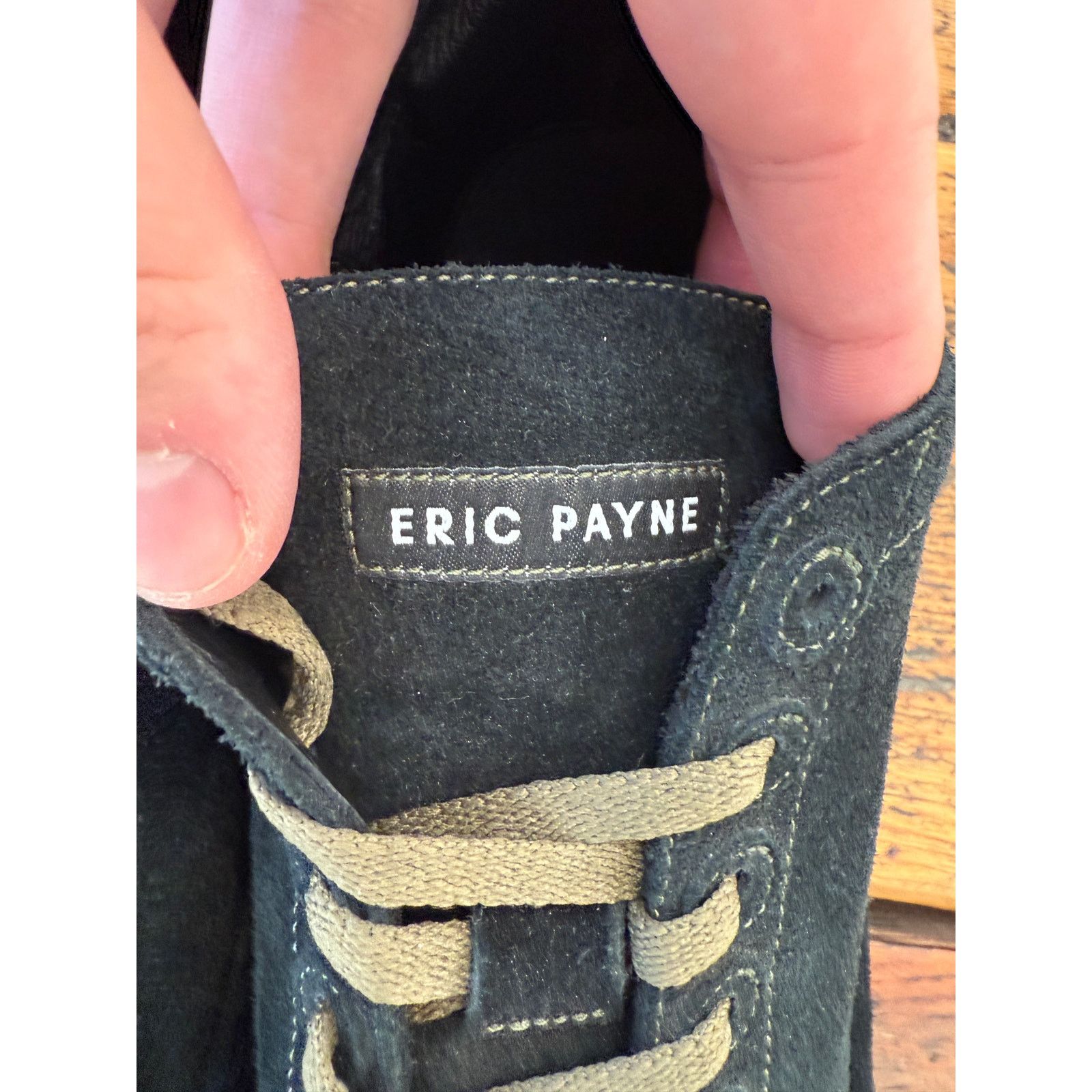Eric Payne Eric Payne Lace to Toe Full Suede Black/Olive Sneakers Size US 10 / EU 43 - 6 Thumbnail