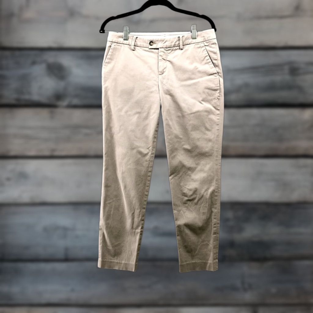 Uniqlo VINTAGE Uniqlo Women's Chino Pants Slim Fit Ankle Crop Stretch Cotton Blend Size 4 Beige Size 27" / US 4 / IT 40 - 1 Thumbnail