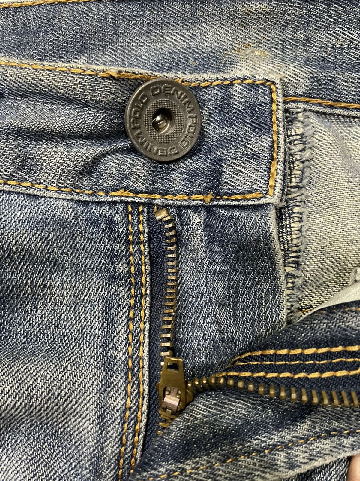 Polo Ralph Lauren Vintage Polo Denim Distress Mudwash Faded Jeans Size US 33 - 7 Thumbnail