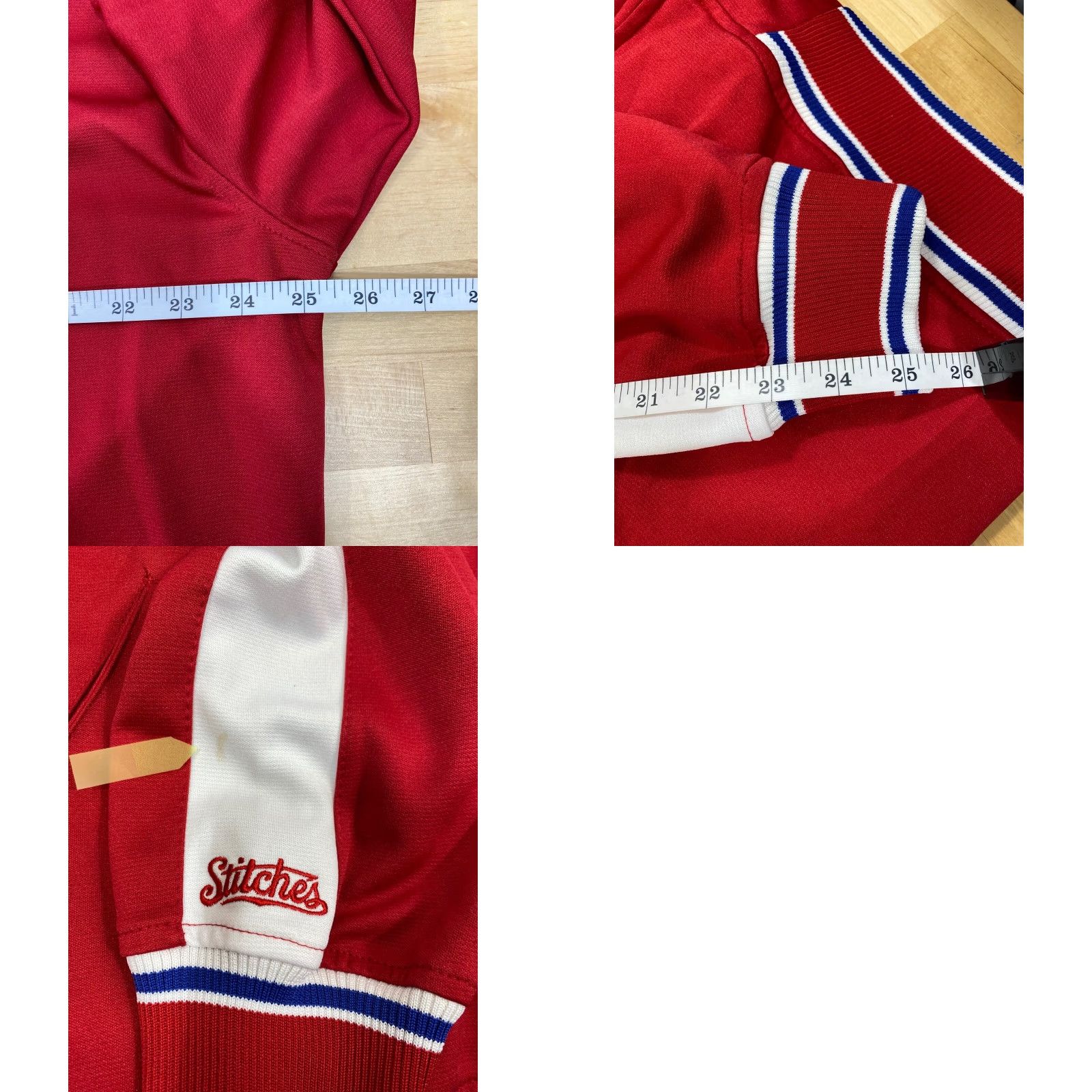 Vintage Stitches Mens Red & White Phillies Jacket L MLB Baseball Distress Full Zip Size L Woman? Size US L / EU 52-54 / 3 - 8 Thumbnail