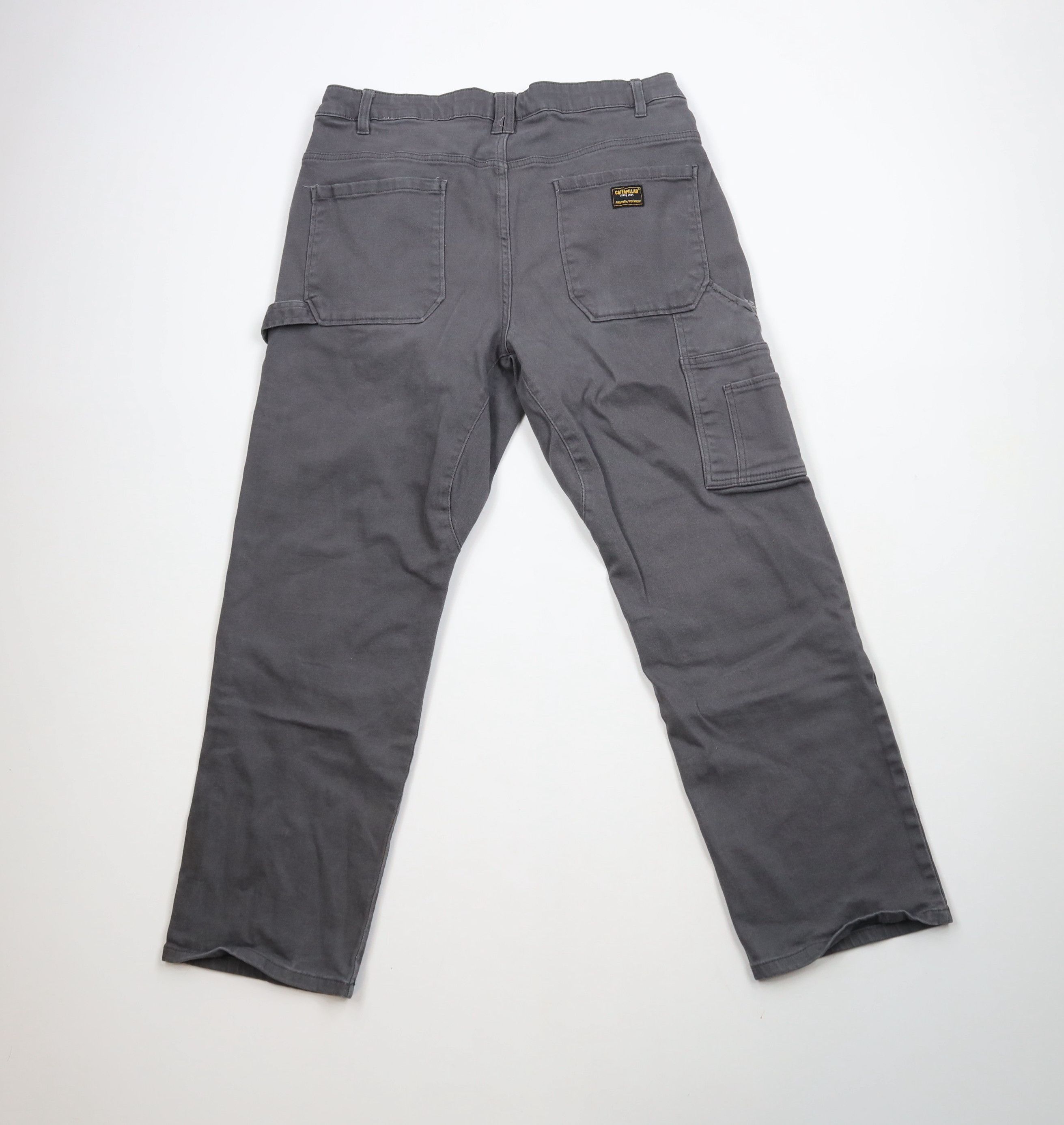 Caterpillar × Vintage Vintage Y2K Cat Caterpillar Double Knee Dungaree Pants Gray Size US 38 / EU 54 - 7 Thumbnail