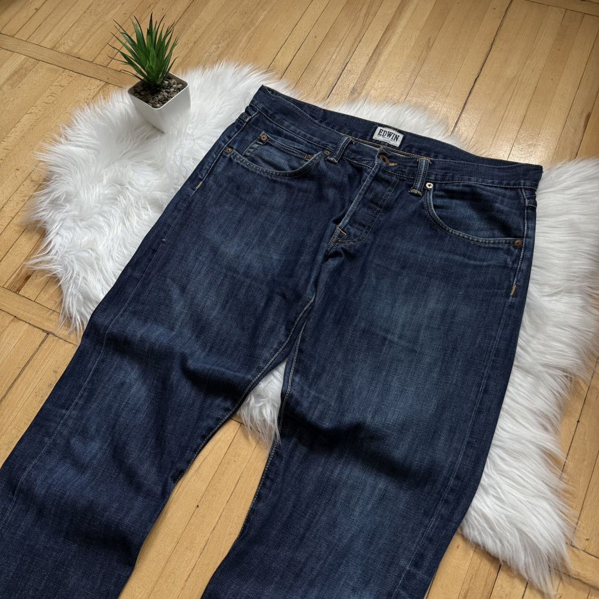 Edwin 📌 Vintage Edwin Japanese Washed Y2K Regular Jeans Size US 34 / EU 50 - 10 Thumbnail