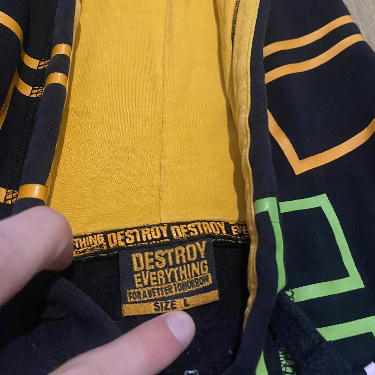 Other Black hoodie with multi-coloured print, streetwear Size US L / EU 52-54 / 3 - 4 Thumbnail