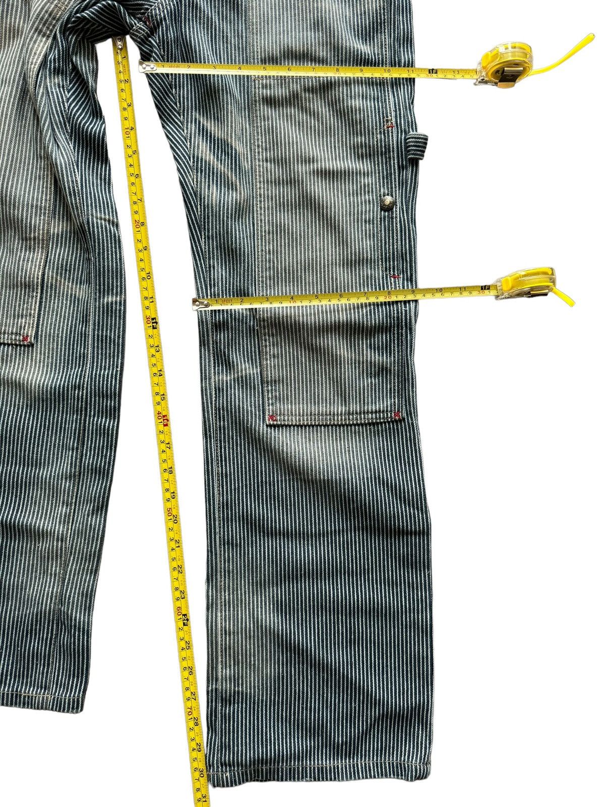 PPFM PPFM DOUBLE KNEE MULTI POCKET WORKWEAR HICKORY STRIPE PANTS Size US 28 / EU 44 - 13 Thumbnail