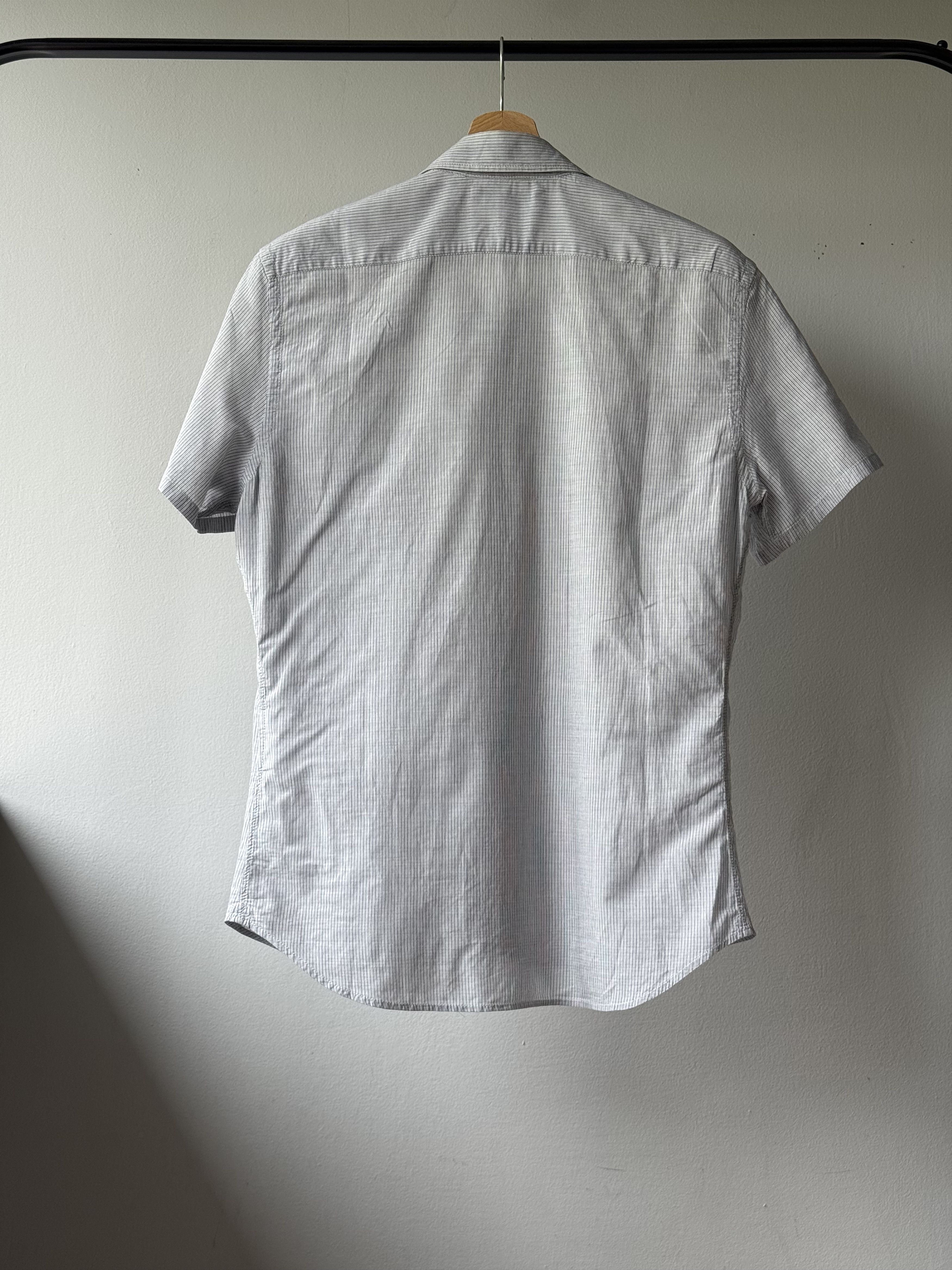 Prada Prada Casual Striped Cotton Short Sleeve Tab Pocket Shirt Size US M / EU 48-50 / 2 - 2 Thumbnail