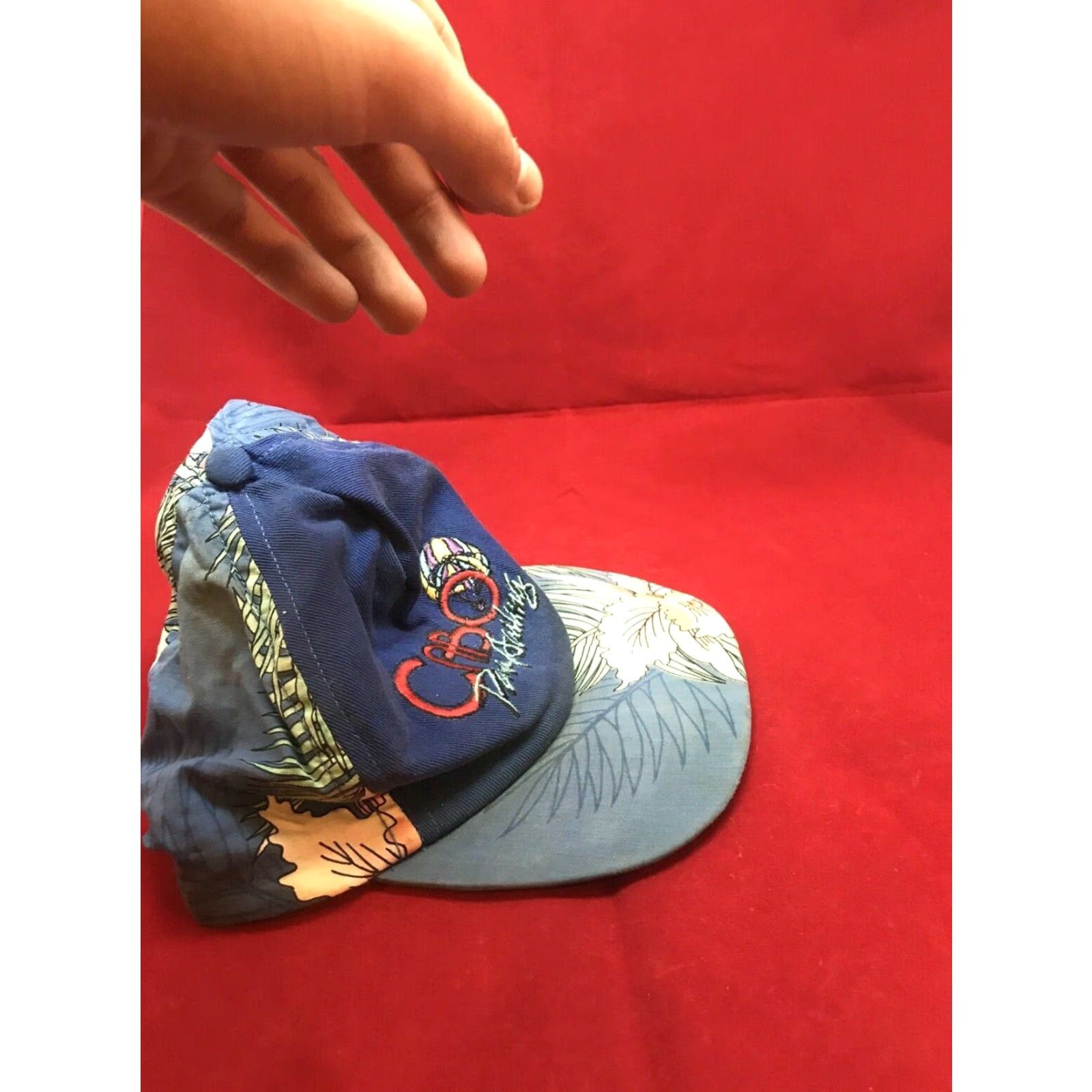 Chanel Vintage Cabo San Lucas Mexico Trucker Hat Baseball Cap Beige Cotton Embroidered Snapback 100% Cotton Men Size ONE SIZE - 4 Thumbnail