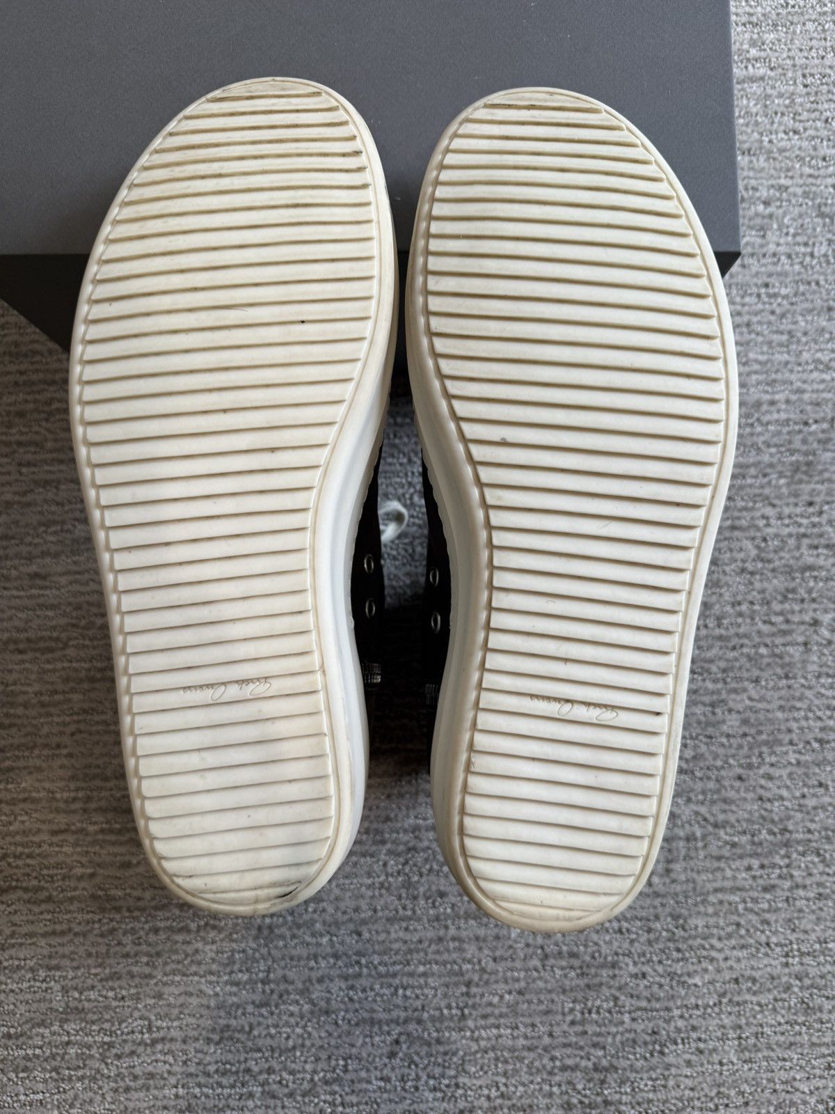 Rick Owens Dark Dust/Milk Rick Owens Mainline Suede Ramones 2024 Size US 12 / EU 45 - 5 Thumbnail