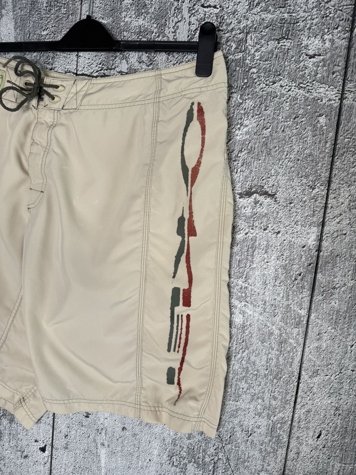 Oakley Vintage Oakley Beige Board Shorts Surf Swim Trunks Big Logo Size US 34 / EU 50 - 2 Thumbnail