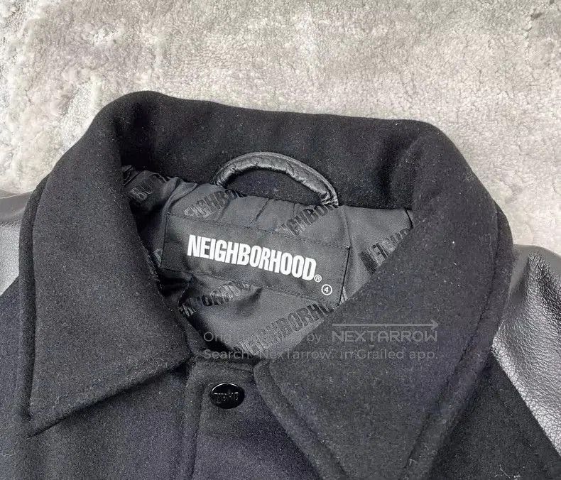 Neighborhood NEIGHBORHOOD Leather Wool Varsity Jacket. Size US L / EU 52-54 / 3 - 3 Thumbnail