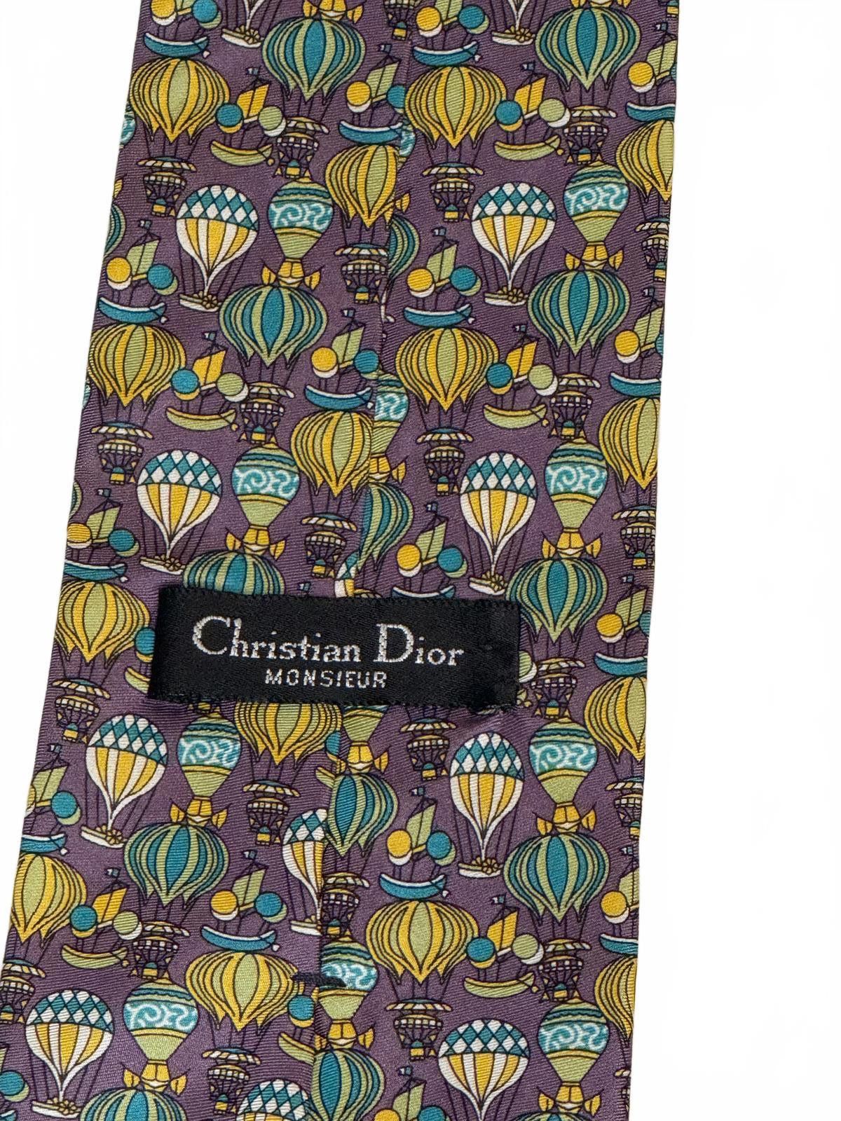 Christian Dior Monsieur Christian Dior Monsieur Silk Men's Tie Balloon Pattern Size ONE SIZE - 4 Thumbnail