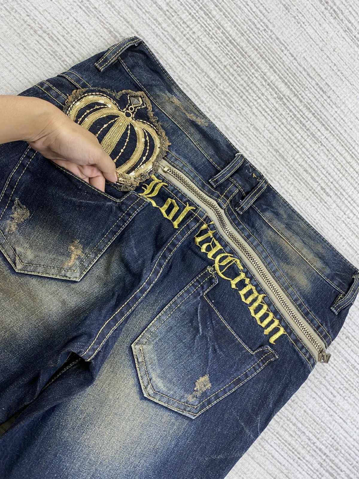 If Six Was Nine × Japanese Brand × Vintage Vintage Lolita Baggy Jeans Washes Distressed Denim Pants Size US 36 / EU 52 - 12 Thumbnail