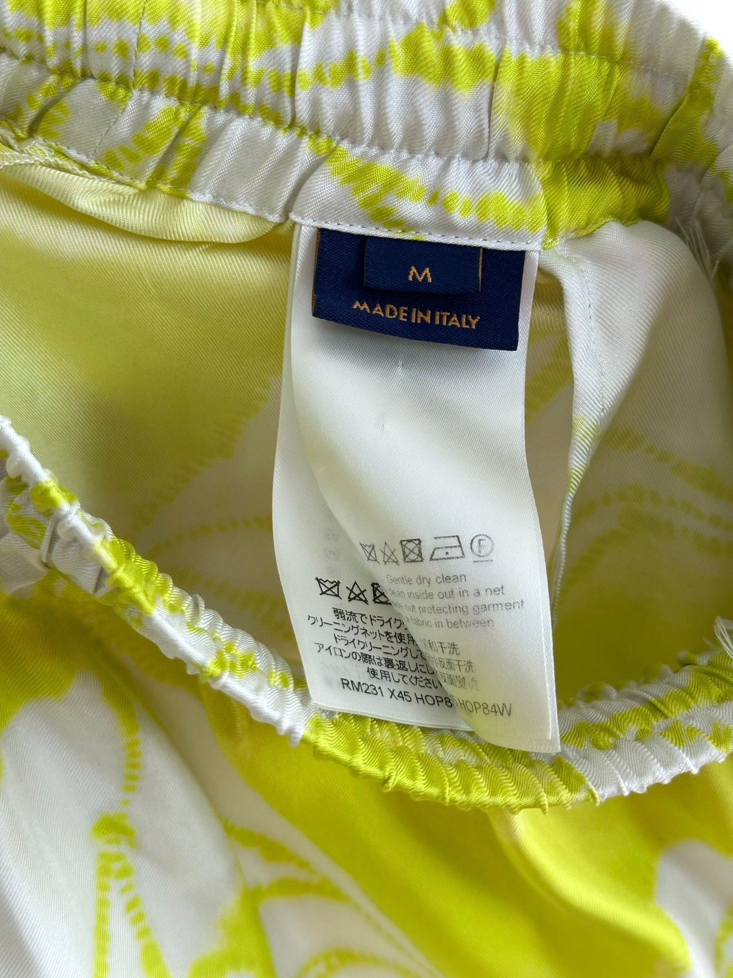 Louis Vuitton Louis Vuitton White Yellow Ink Wash Shorts Size US 28 / EU 44 - 3 Thumbnail