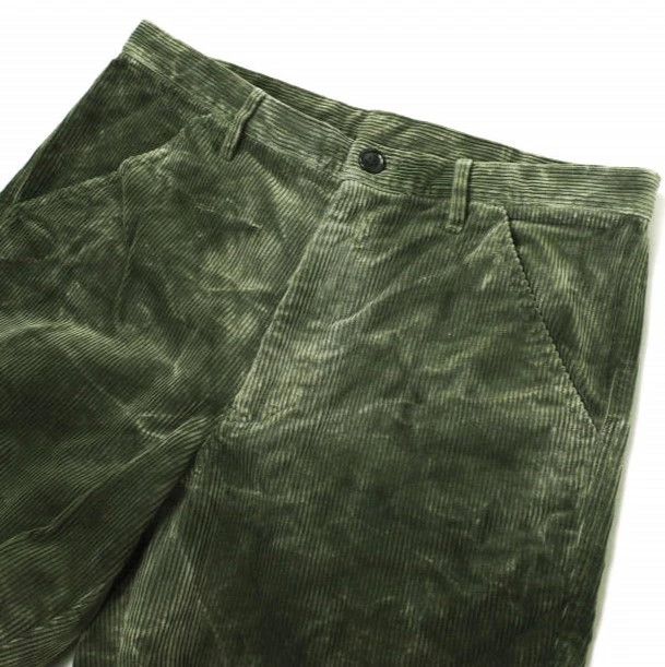 Comme des Garcons SHIRT Cropped Pants Corduroy tapered cotton zipper plain Olive Size US 34 / EU 50 - 4 Thumbnail