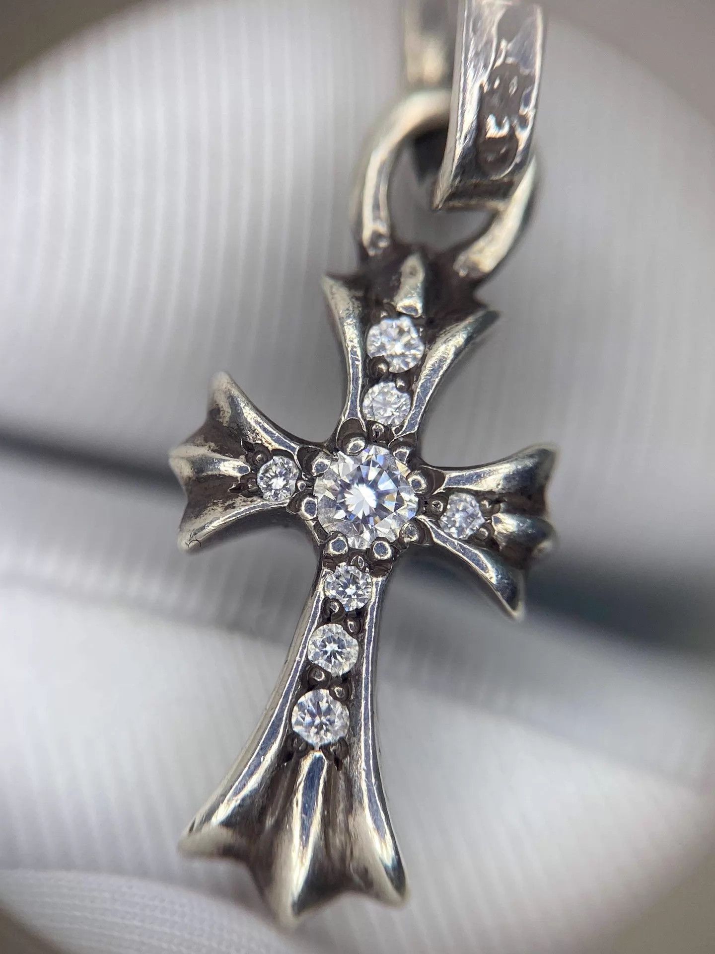 Chrome Hearts Chrome Hearts 925 Silver Diamond Cross Mirror 23x10mm Size ONE SIZE - 7 Thumbnail