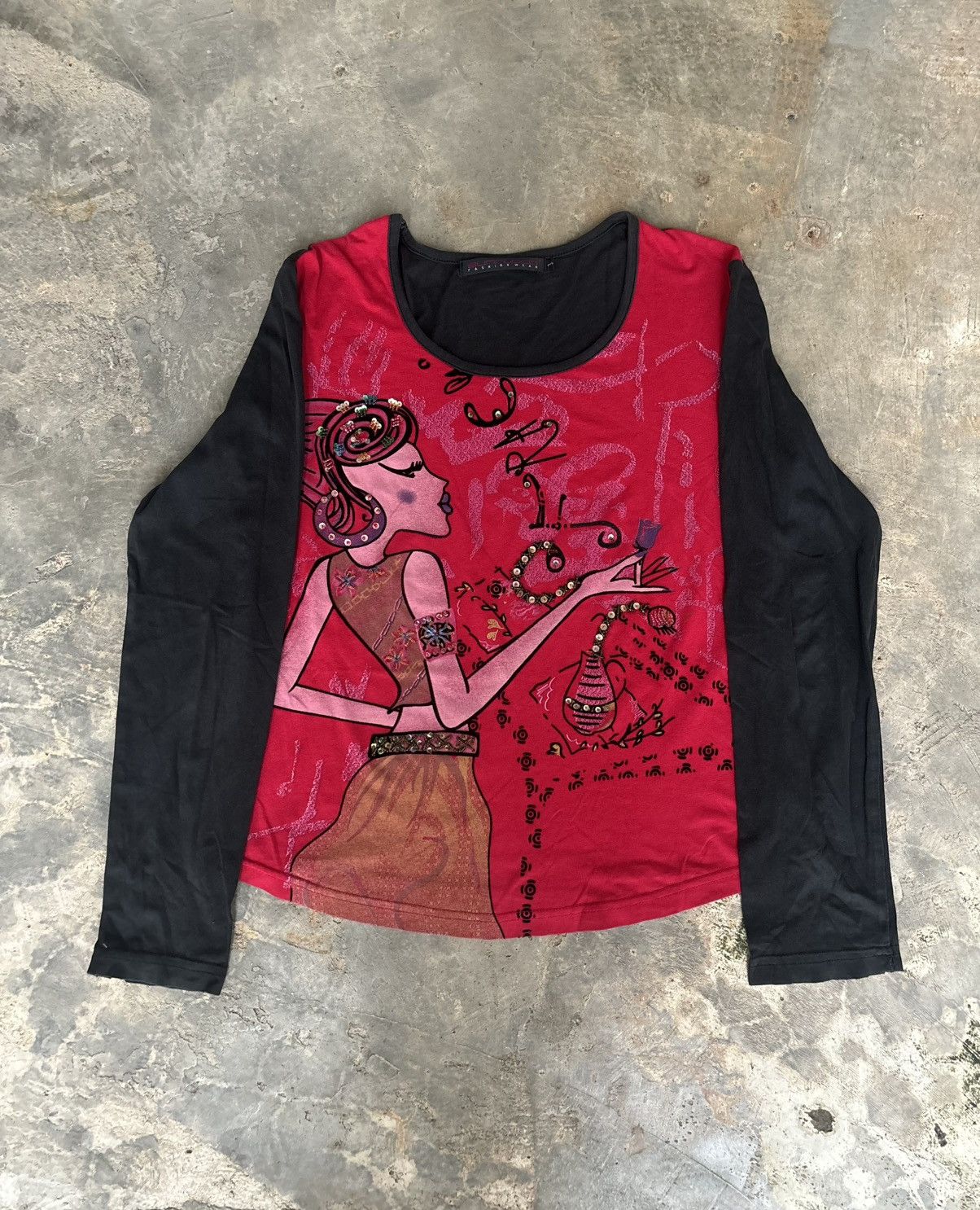 Hysteric Glamour × Japanese Brand Y2k Opium Sunrucco Punk Style Women's Longsleeve Size M / US 6-8 / IT 42-44 - 1 Thumbnail