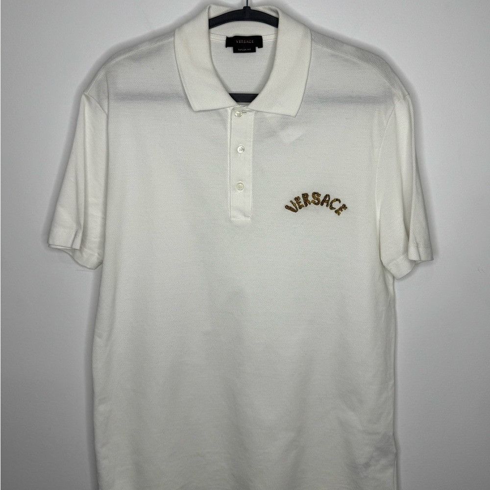 Versace Versace Seashell Baroque-Logo Polo Shirt White Men’s Size Sm Size US S / EU 44-46 / 1 - 2 Thumbnail