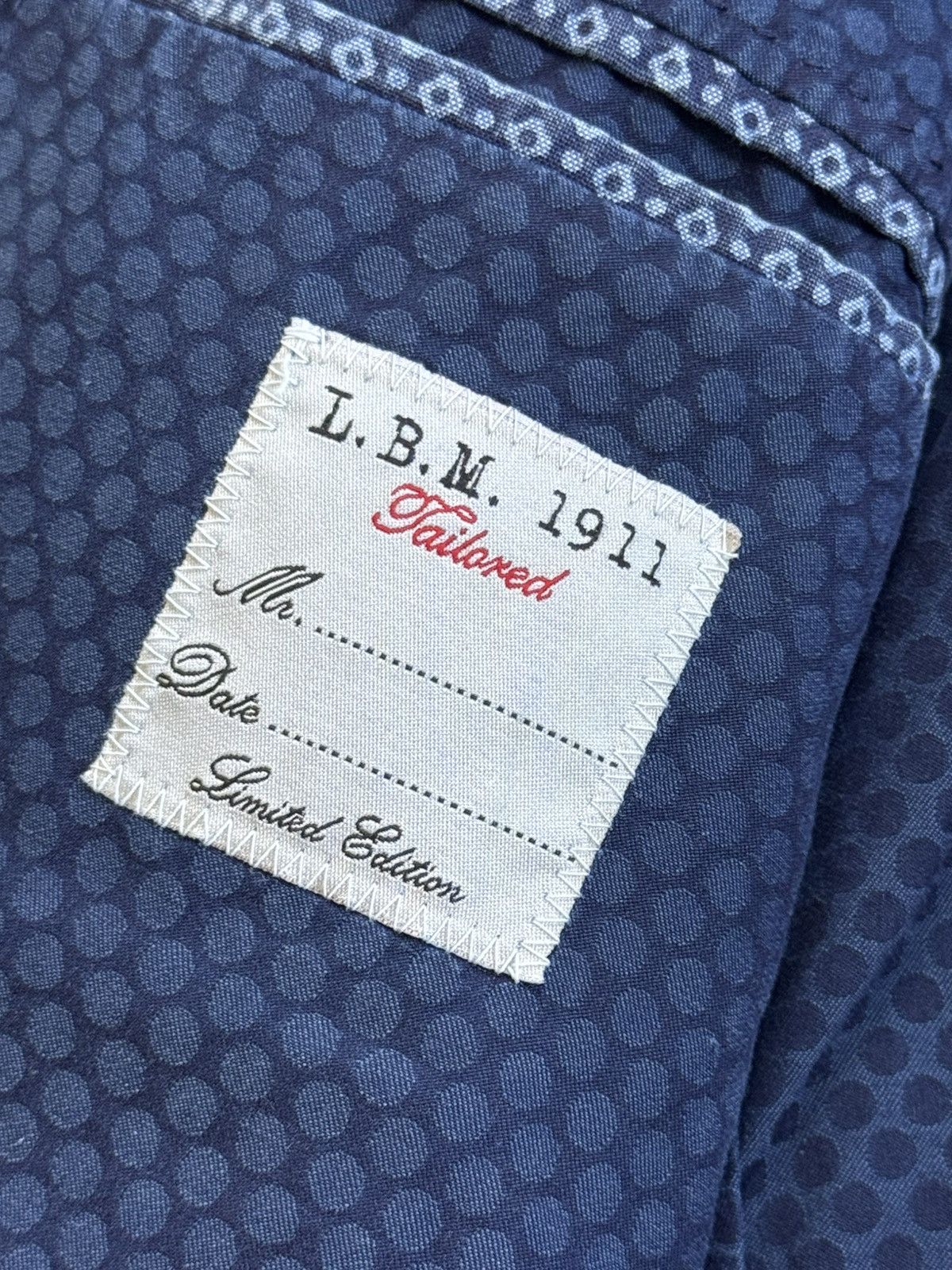 L.B.M. 1911 L.B.M. 1911 tailored cotton dotted blazer casual jacket Size 50R - 11 Thumbnail