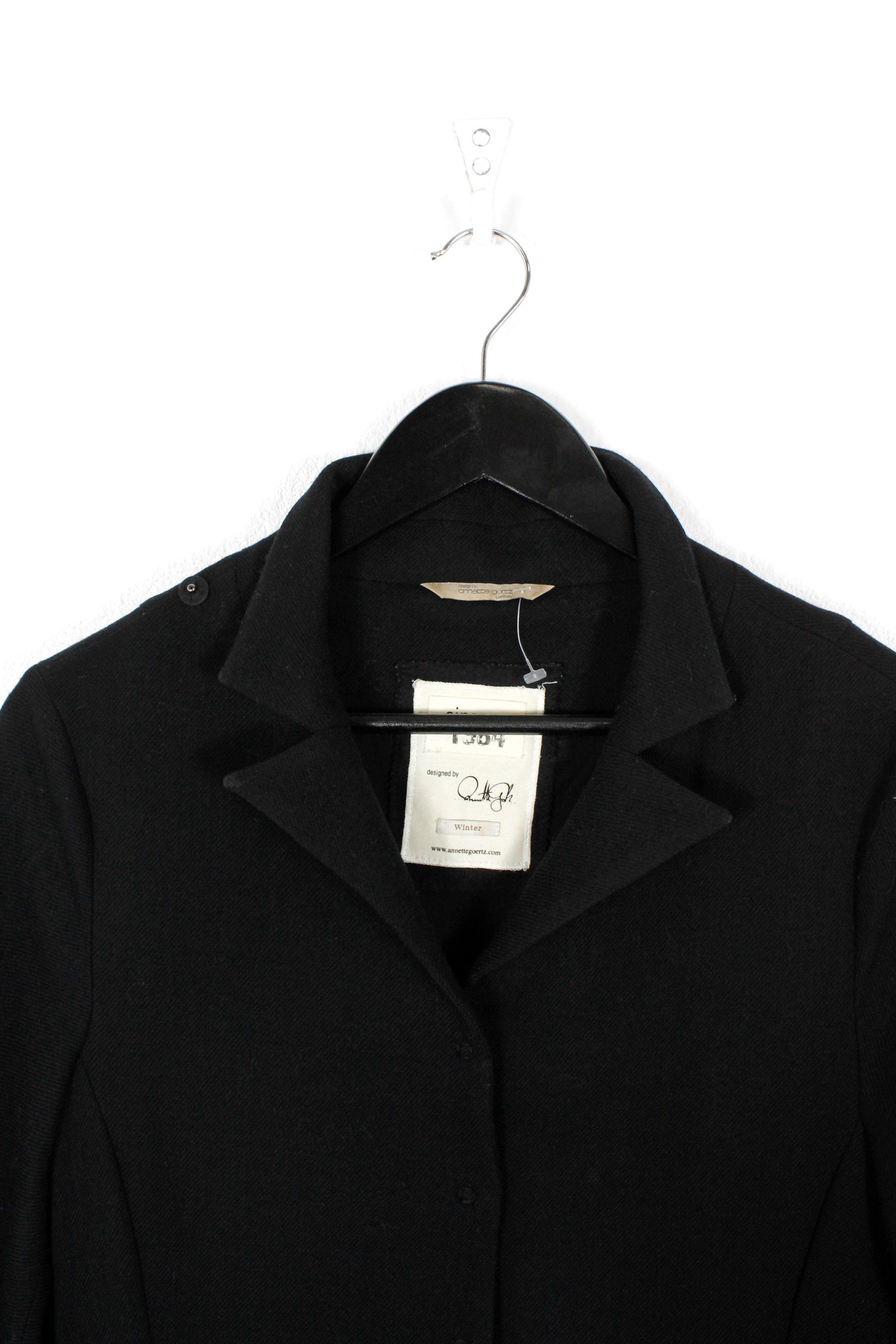 Annette Gortz × Vintage Annette Gortz Jacket Long Blazer Avant Garde Black Size S / US 4 / IT 40 - 2 Thumbnail