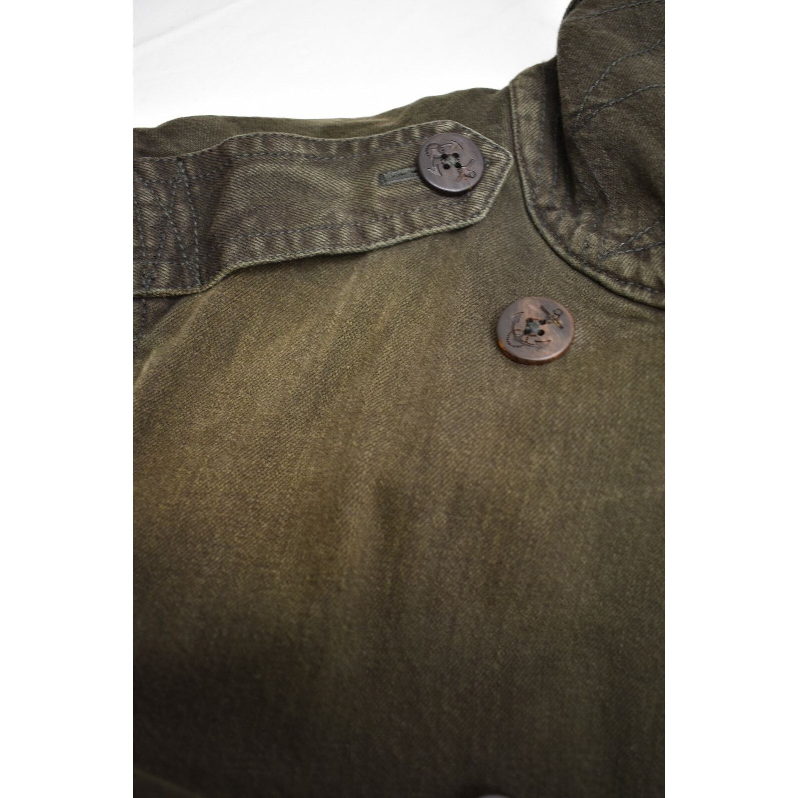 Lauren Ralph Lauren RALPH LAUREN OLIVE GREEN DENIM BUTTON CROPPED JACKET S $895 Size US S / EU 44-46 / 1 - 7 Thumbnail
