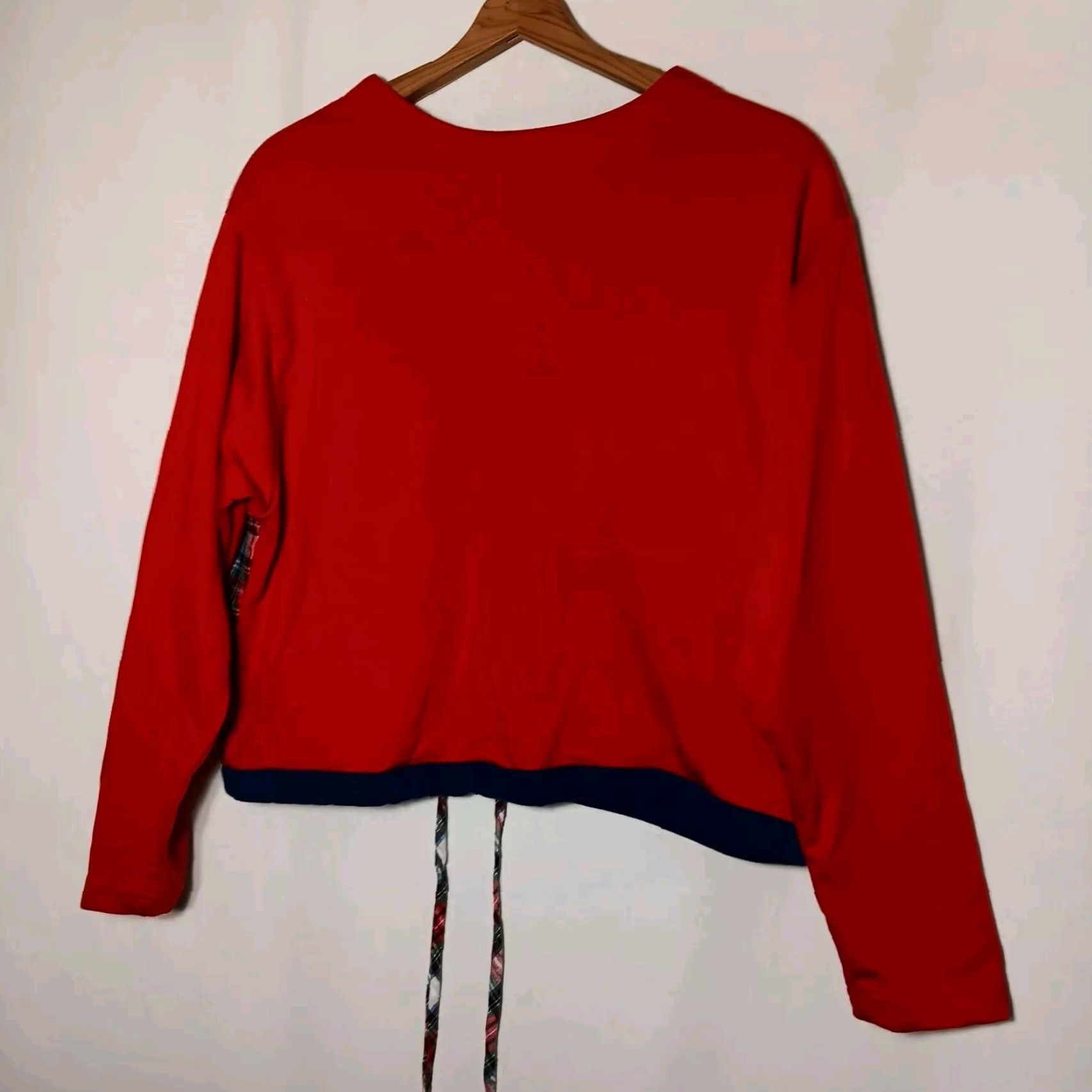 Hang Ten VINTAGE Hang Ten Shirt Sweatshirt Cropped Red Plaid Tartan 1990s Surf Skate Women's L Size L / US 10 / IT 46 - 3 Thumbnail