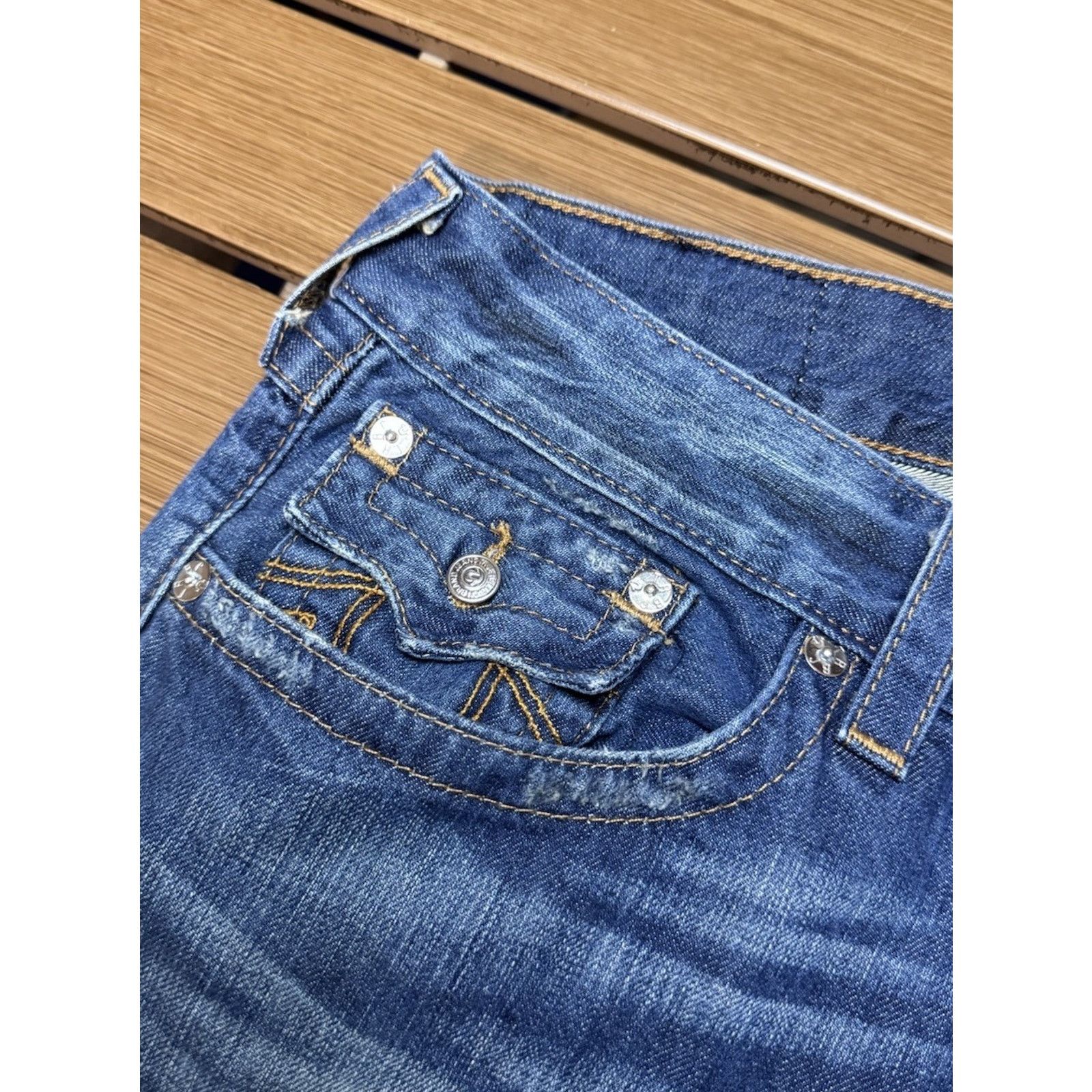True Religion True Religion Mens Jeans 40x33 Stitch Denim USA Straight Fit Size US 40 / EU 56 - 11 Thumbnail