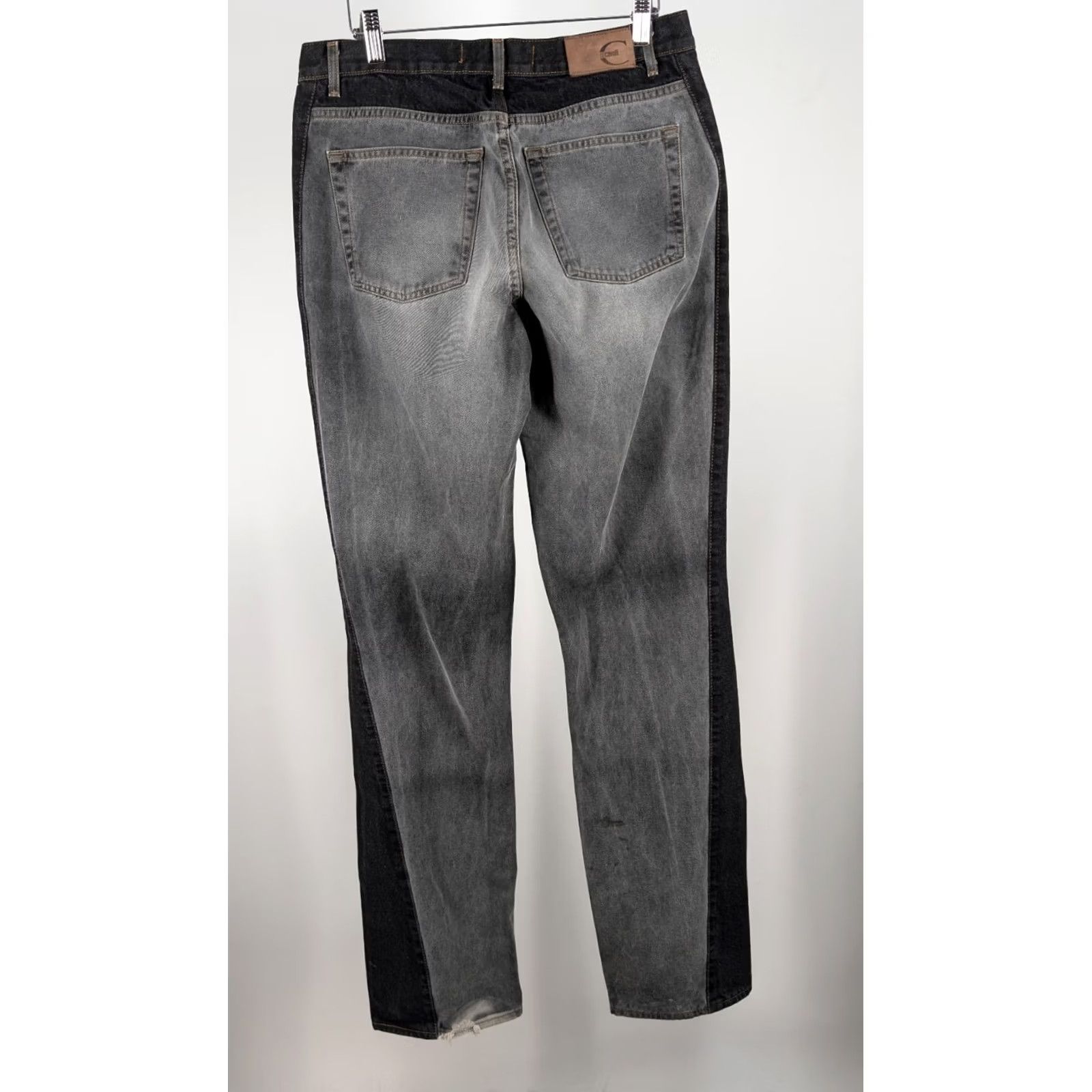 VINTAGE Just Cavalli Jeans Men 32 Straight 34 Inseam Black Paneled 
