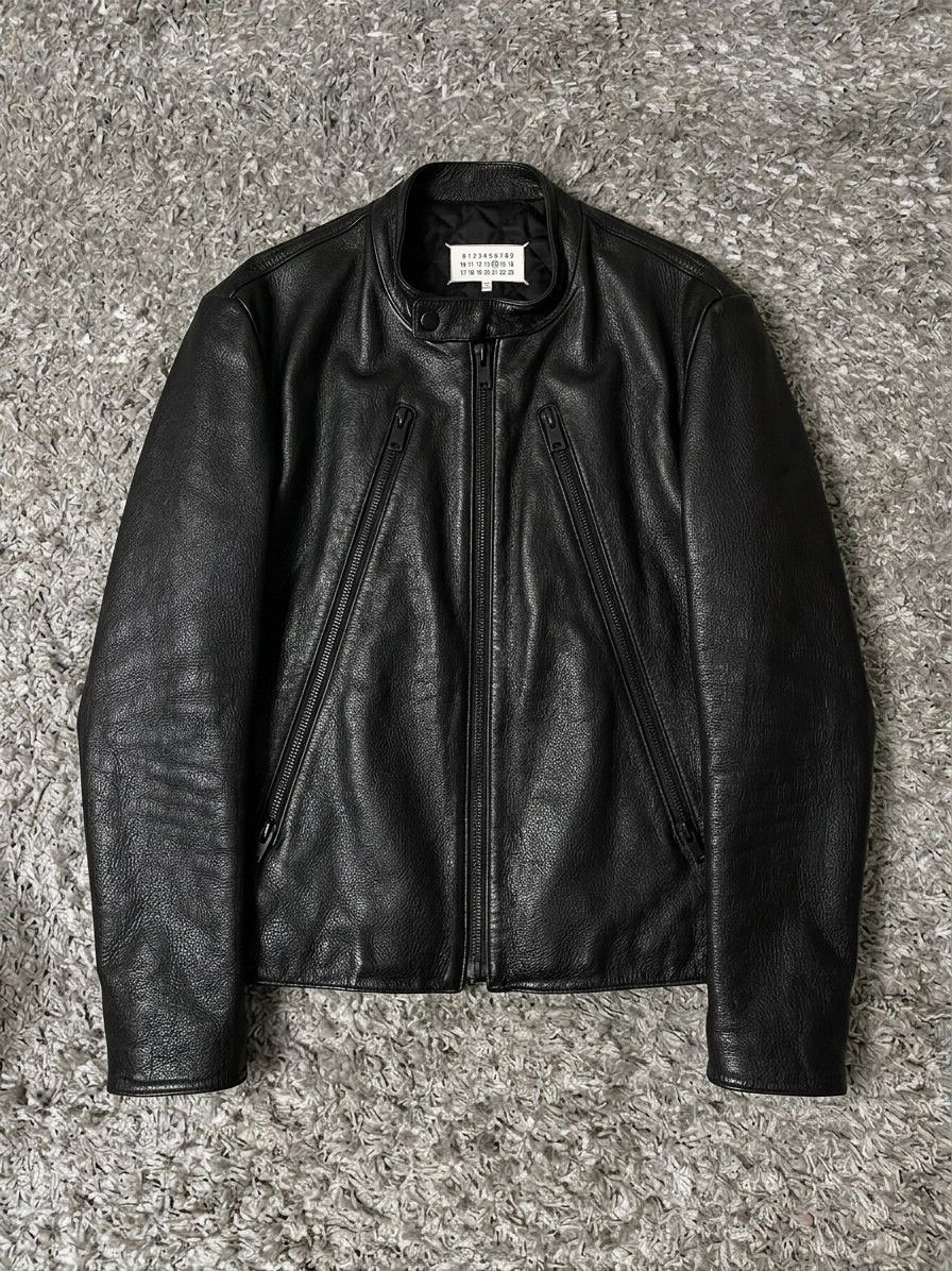 Maison Margiela margiela mm6 5 zip leather jacket | Grailed