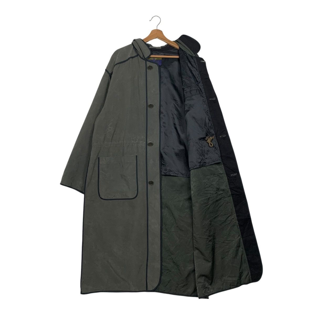 Japanese Brand Vintage DOMINIQUE MORLOTTI PARIS Hooded Long Coat #2453-C110 Size US M / EU 48-50 / 2 - 11 Thumbnail