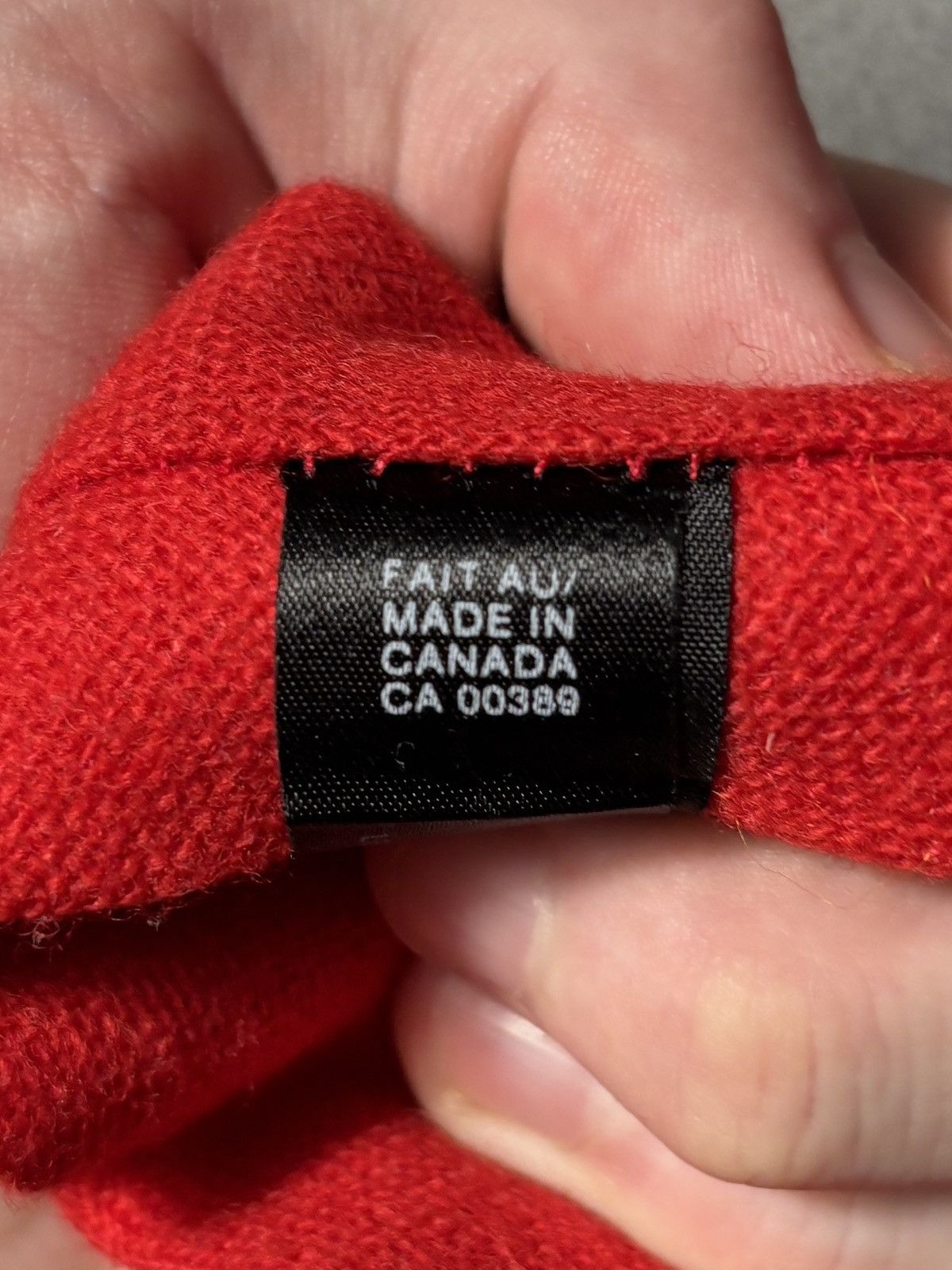 Vintage Vintage Pre-Tied Necktie Zipper Skinny Lambswool Red Wool 90 Size ONE SIZE - 8 Thumbnail