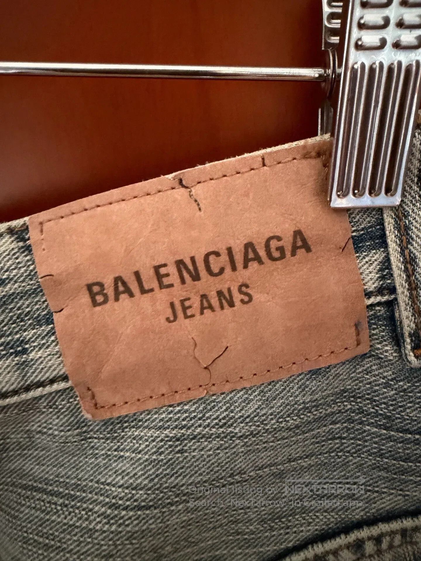 Balenciaga balenciaga blue drawstring denim pants. Size 31" - 3 Thumbnail