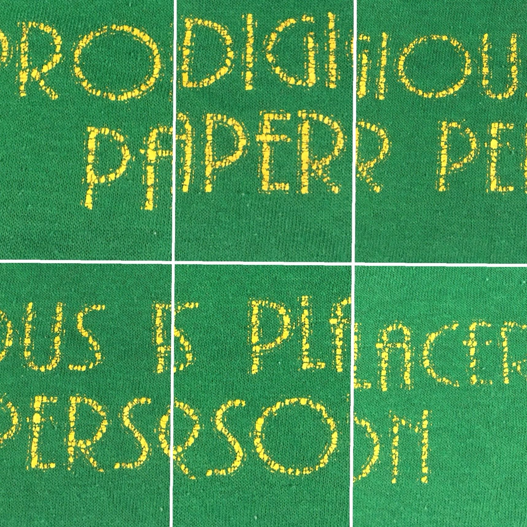 Vintage VINTAGE Gulf Coast Sportswear Prodigious Placer Paper Person/You Did What? How Many Times? M T-Shirt Green 1980s Men Graphic Tee Size US M / EU 48-50 / 2 - 7 Thumbnail