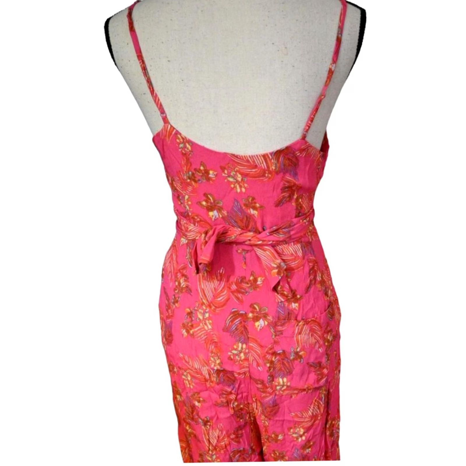 Free People Free People Women’s Jumpsuit Pink Floral Cropped Wide-leg 4 Tropical Style Summer Size 27" / US 4 / IT 40 - 2 Thumbnail