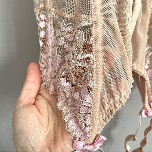 Agent Provocateur Agent Provocateur Nude Pink Lace Gianna Basque Corset - 32C Size ONE SIZE - 10 Thumbnail