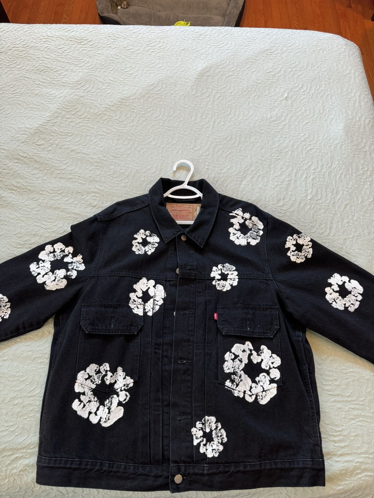 image of Denim Tears × Levi's Cotton Wraith Jacket - Black, Men's (Size XL)