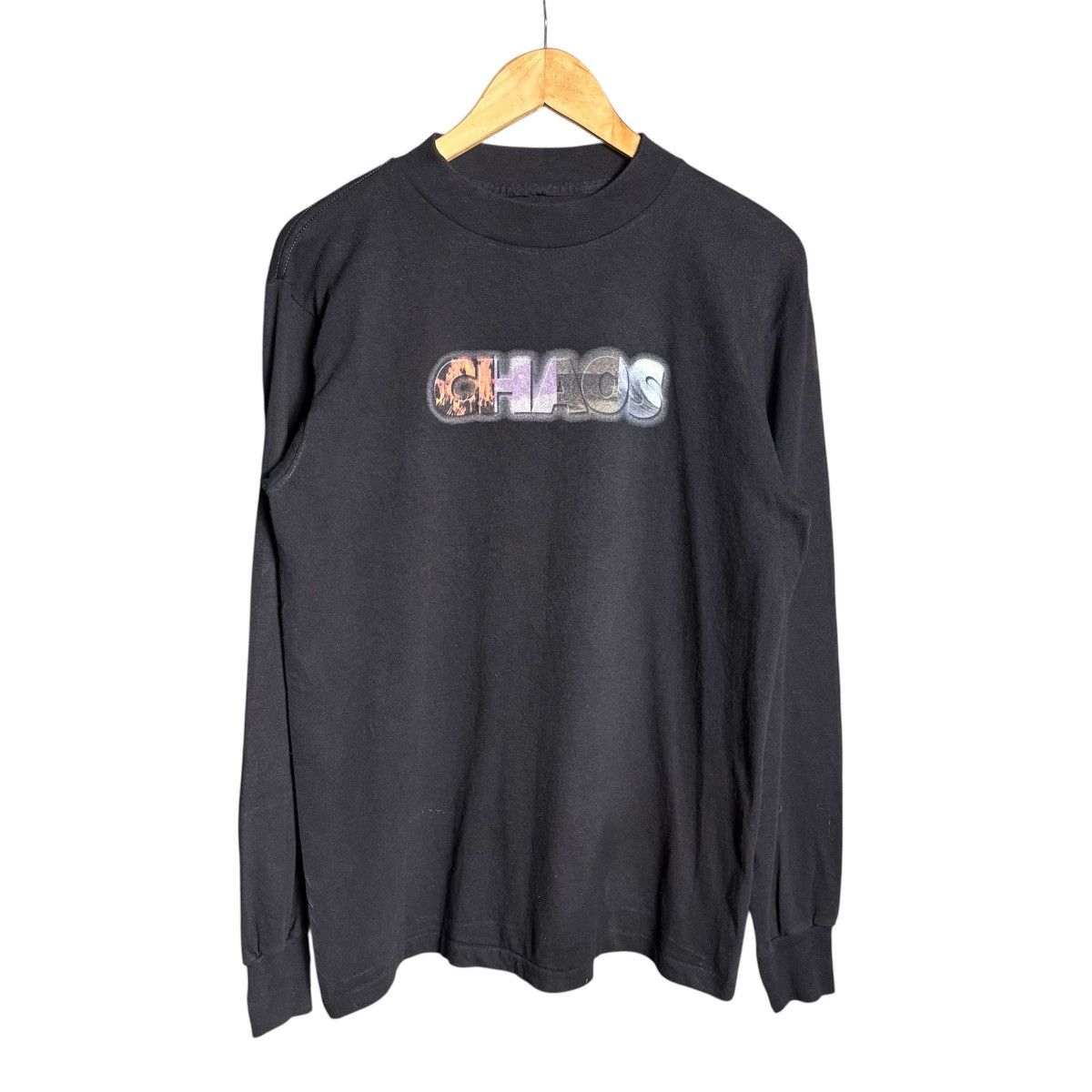 Vintage Vintage 90s Chaos Skateboard Logo Single Stitch T-Shirt Size US L / EU 52-54 / 3 - 1 Thumbnail
