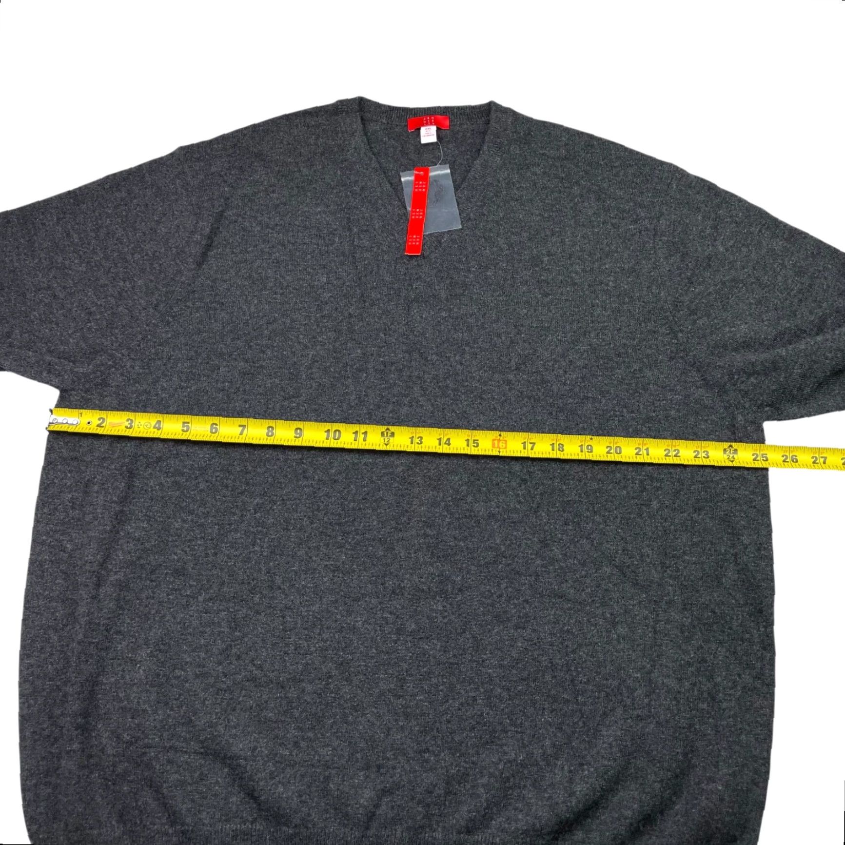Vintage Jennie Liu Men’s 2XL Cashmere V-Neck Pullover Sweater Gray Pullover Size US XXL / EU 58 / 5 - 7 Thumbnail