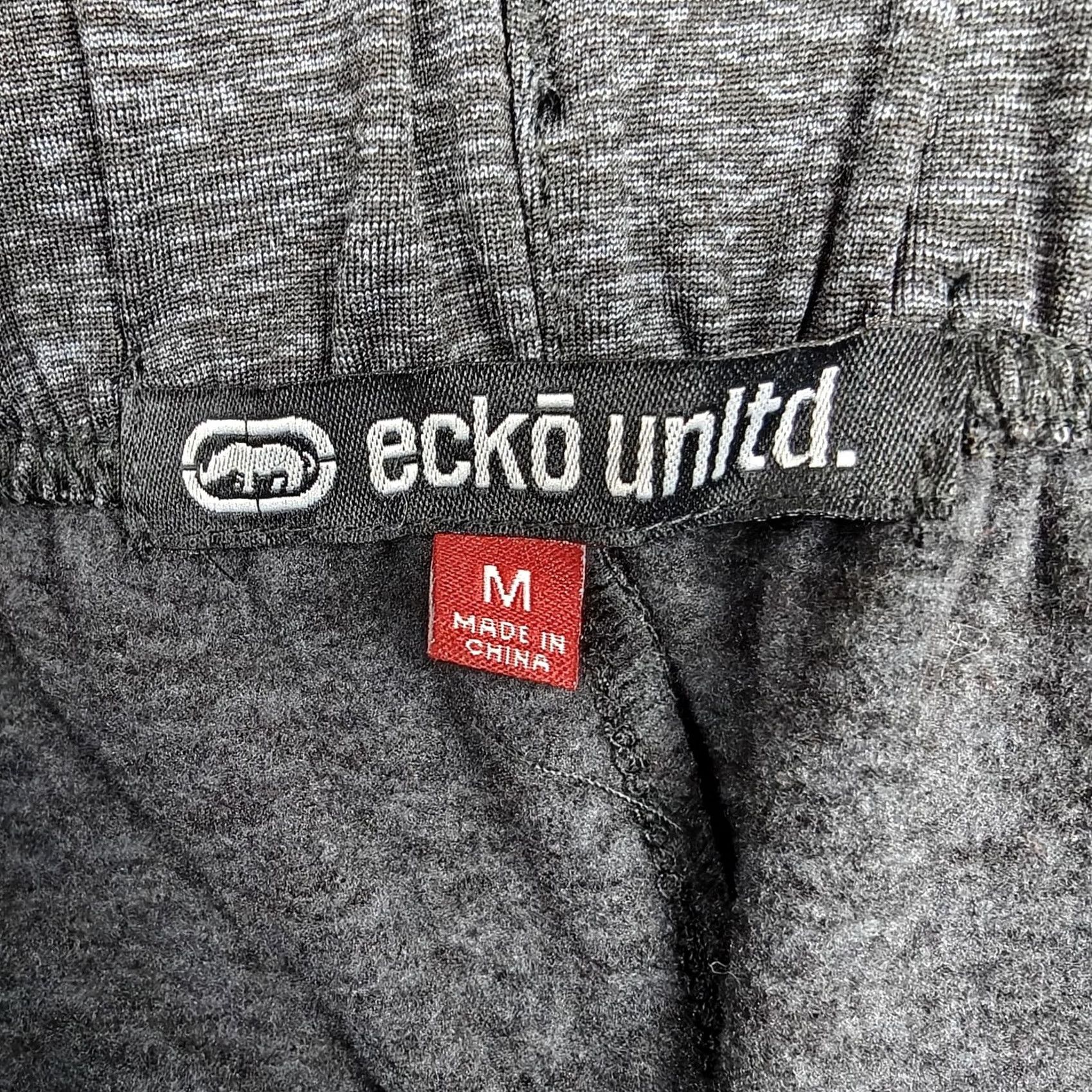 Ecko Unltd. Ecko Unltd Mens Regular Sweat Shorts Black Marled Knit Drawstring - EO12N166T Size US 31 - 2 Thumbnail