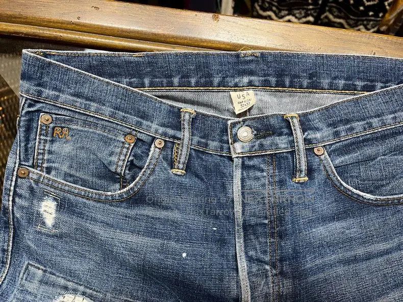 RRL Ralph Lauren RRL Vintage American Distressed Denim Jeans. Size US 32 / EU 48 - 3 Thumbnail